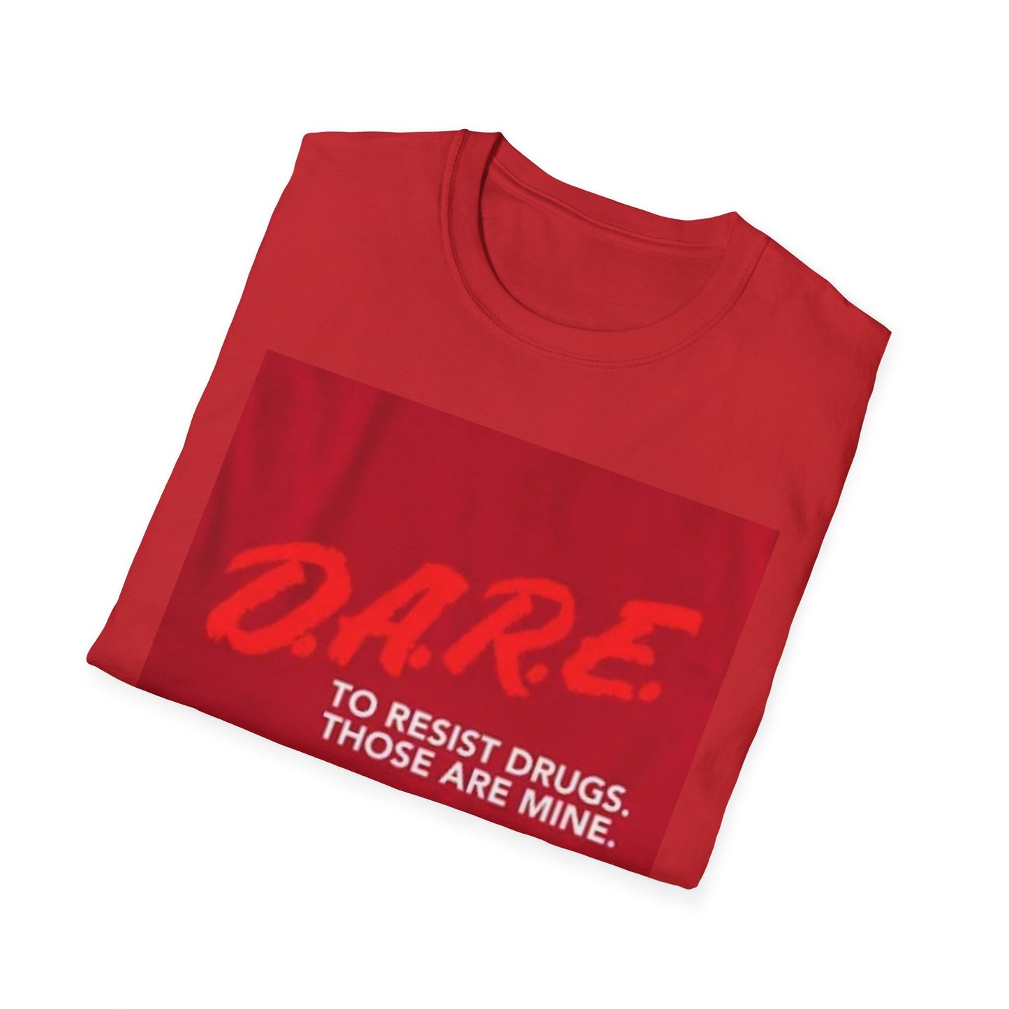 D.A.R.E. Unisex Softstyle T-Shirt - Bold Anti-Drug Statement Tee for Awareness, Gift for Students, Youth Activism, Drug-Free Promotion