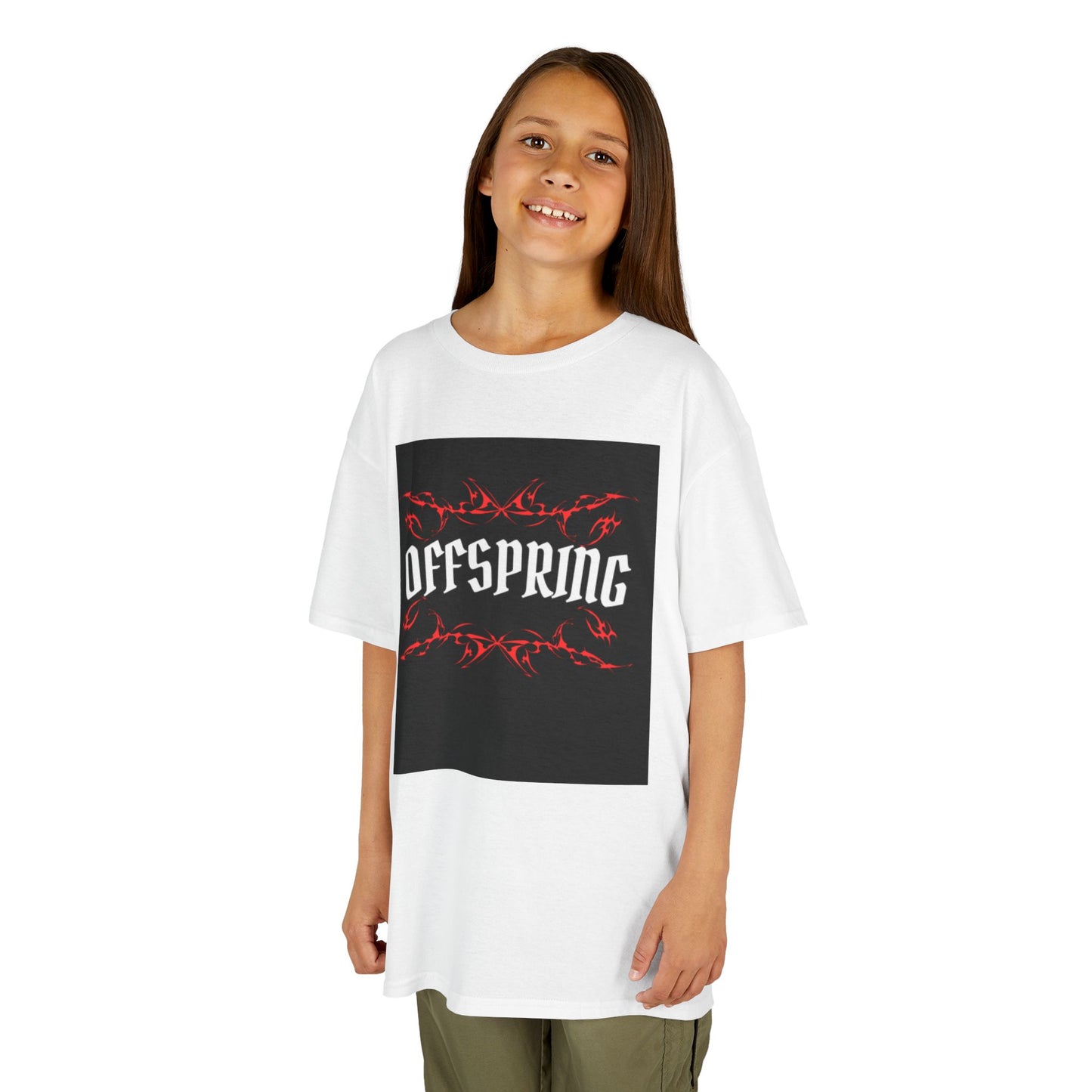 Kids Heavy Cotton™ Tee - 'Offspring' Graphic Tee, Cute Kids Shirt, Birthday Gift, Playtime Tee, Trendy Children’s Apparel