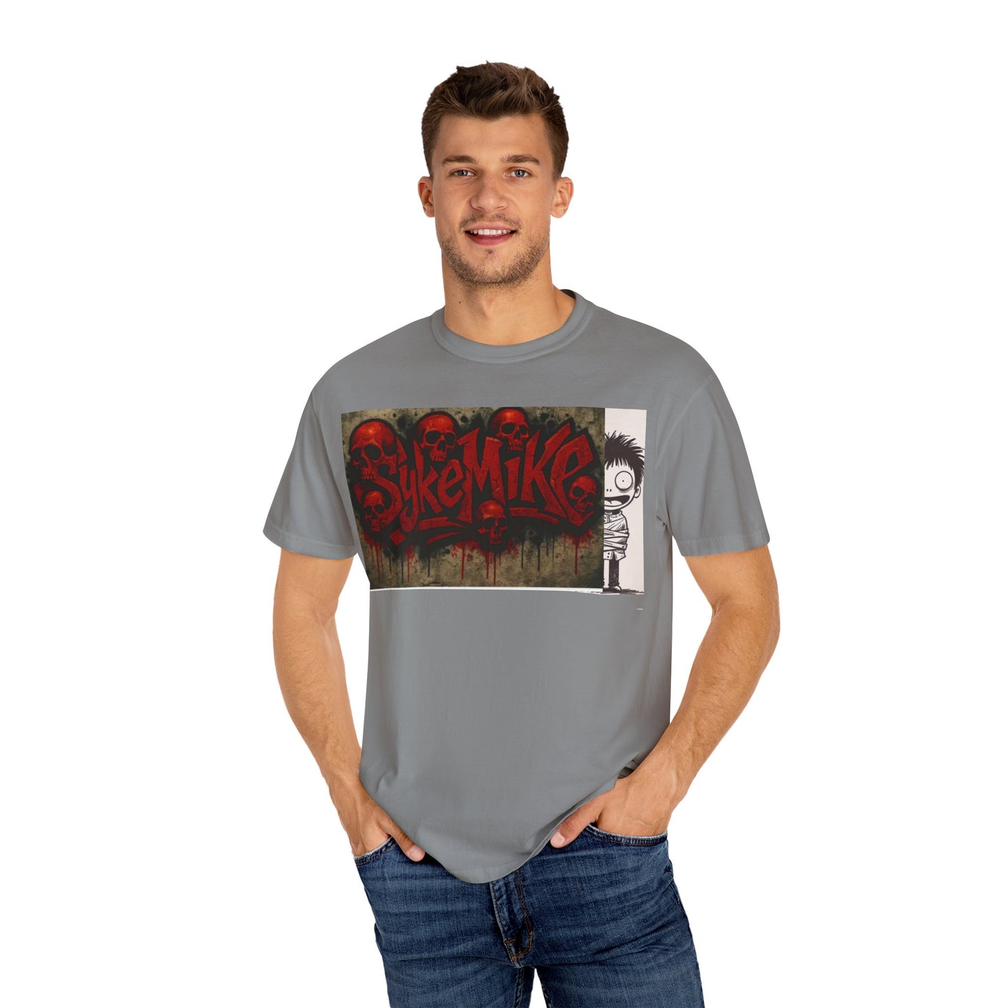 Unique Graphic Unisex T-shirt with SykeMike Design, Streetwear Fashion, Casual Wear, Gift for Friends, Creative Expression