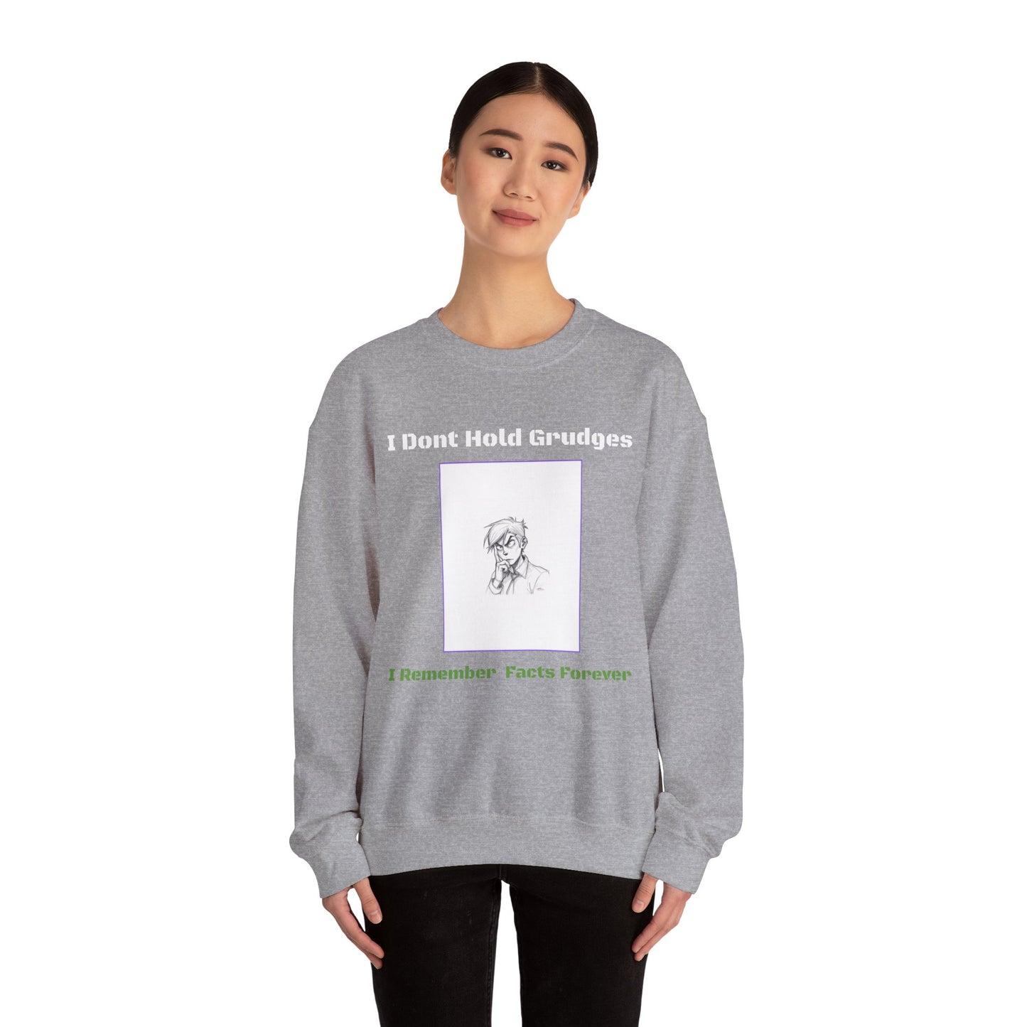 Artistic Reminder Crewneck Sweatshirt - Cozy Unisex Fashion, Gift for Students, Inspirational Apparel, Casual Layering, Everyday Wear