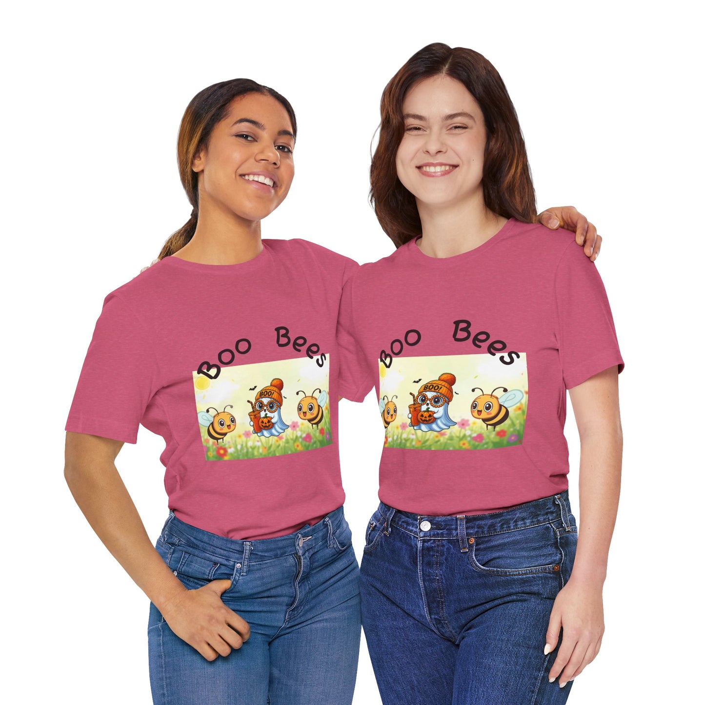 Cute Boo Bees Graphic Tee for Bee Lovers, Funny Bees Shirt, Unisex Summer T-Shirt, Gift for Nature Enthusiasts, Pollinator Awareness