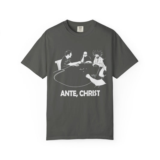 Ante, Christ Poker T-Shirt — Dark Vintage Graphic Tee