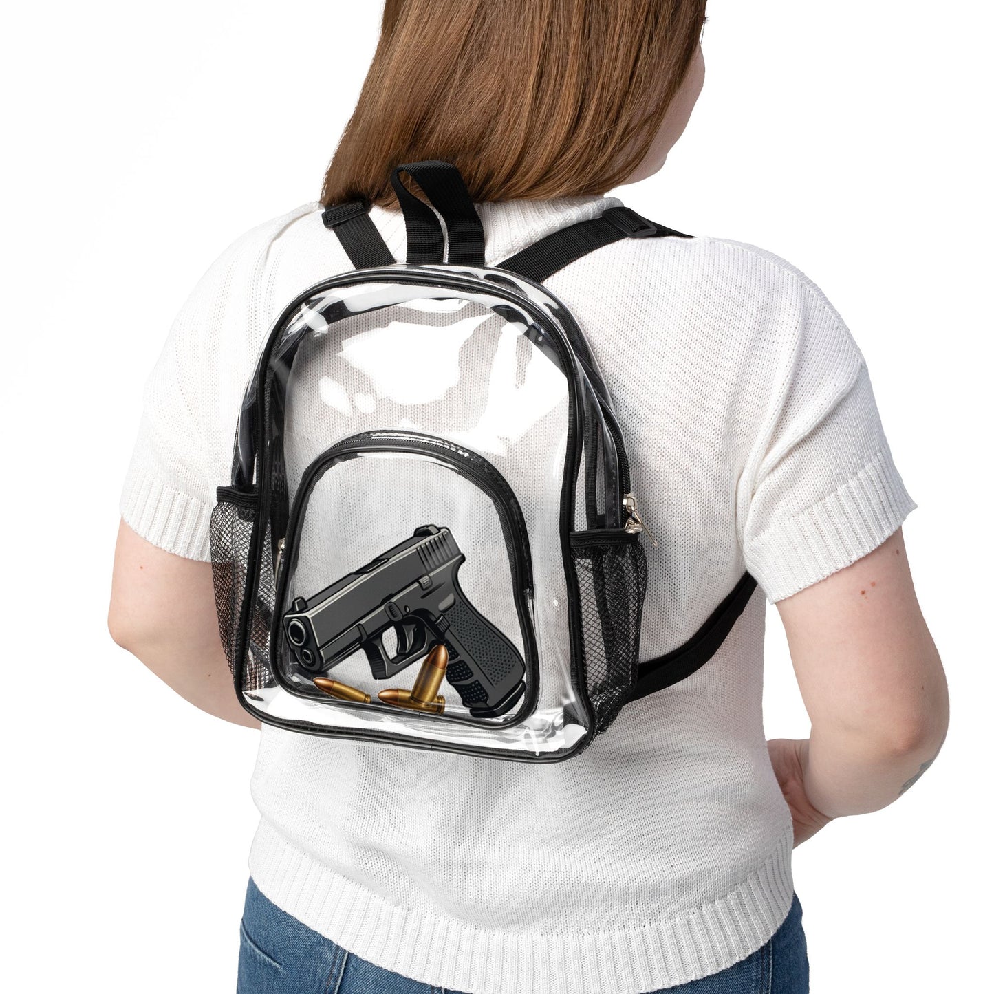 Clear Stadium Backpack | Transparent Backpack for Concerts, Festivals, Sporting Events, Security-Friendly Bag, Lightweight Daily Use