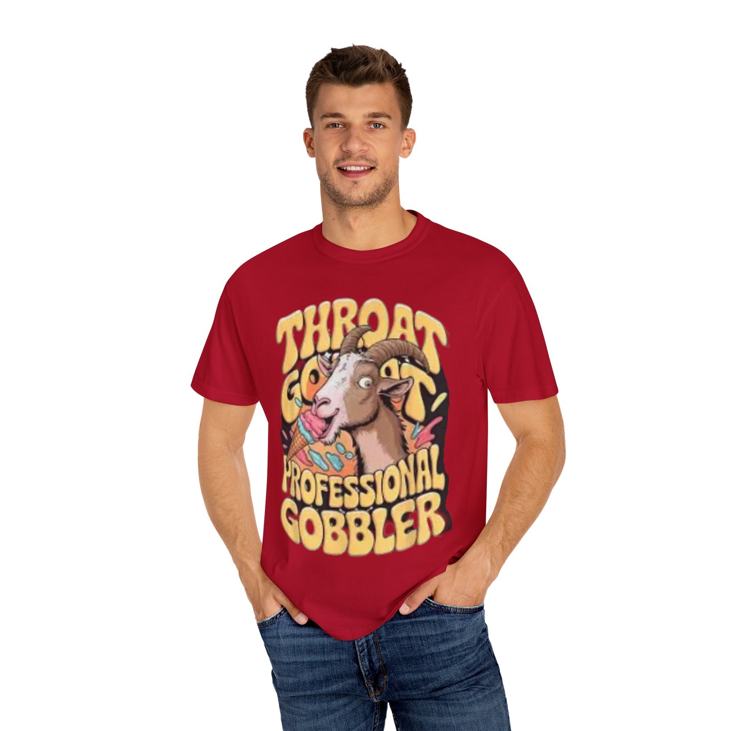 T-Shirt — "Professional Gobbler" Funny Goat Throat Concert Graphic Tee