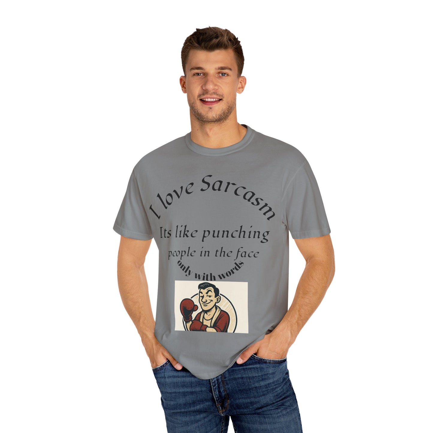 Sarcastic Punch T-Shirt - Humor Tee, Gift for Sarcasm Lovers, Unisex Apparel, Funny Graphic Top, Casual Wear