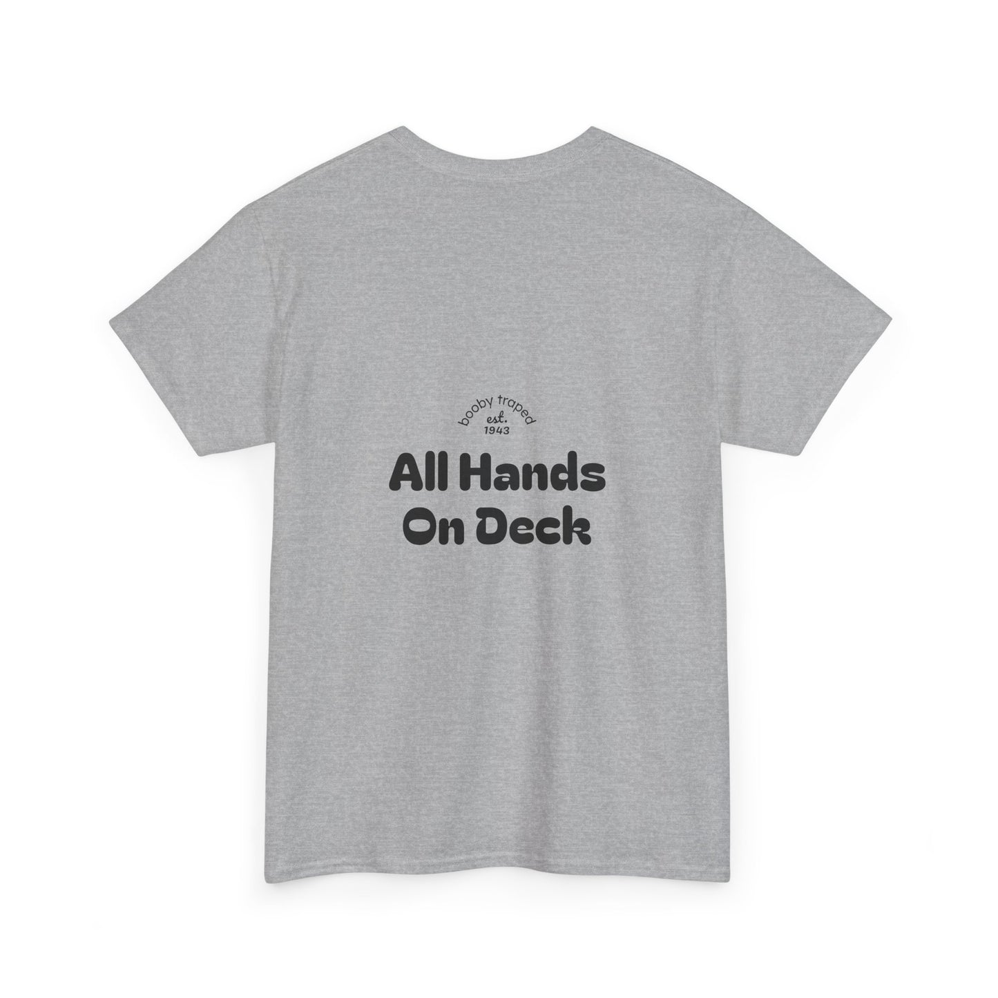 Motor Boat Captain T-Shirt — 'All Hands On Deck' Nautical Crew Tee
