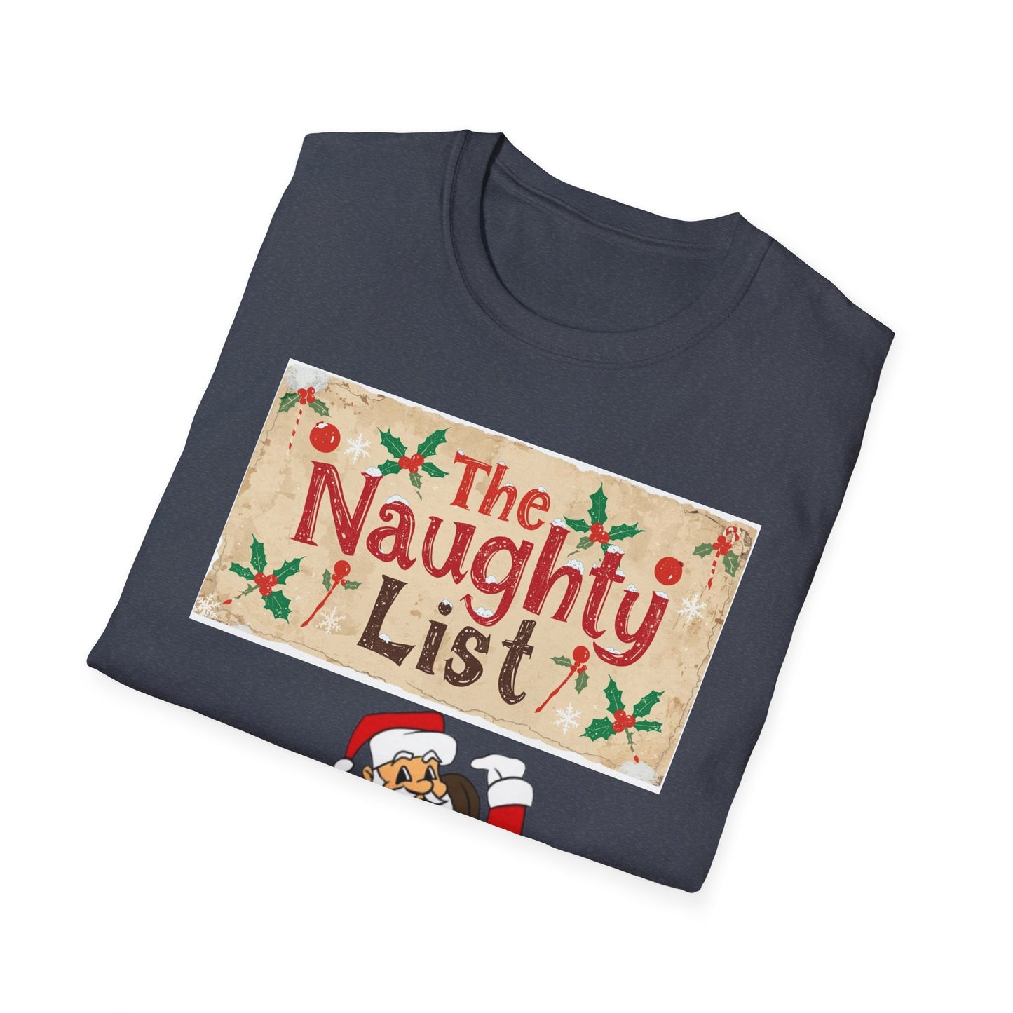 The Naughty List T-Shirt — Funny Santa Carrying Elf Christmas Tee