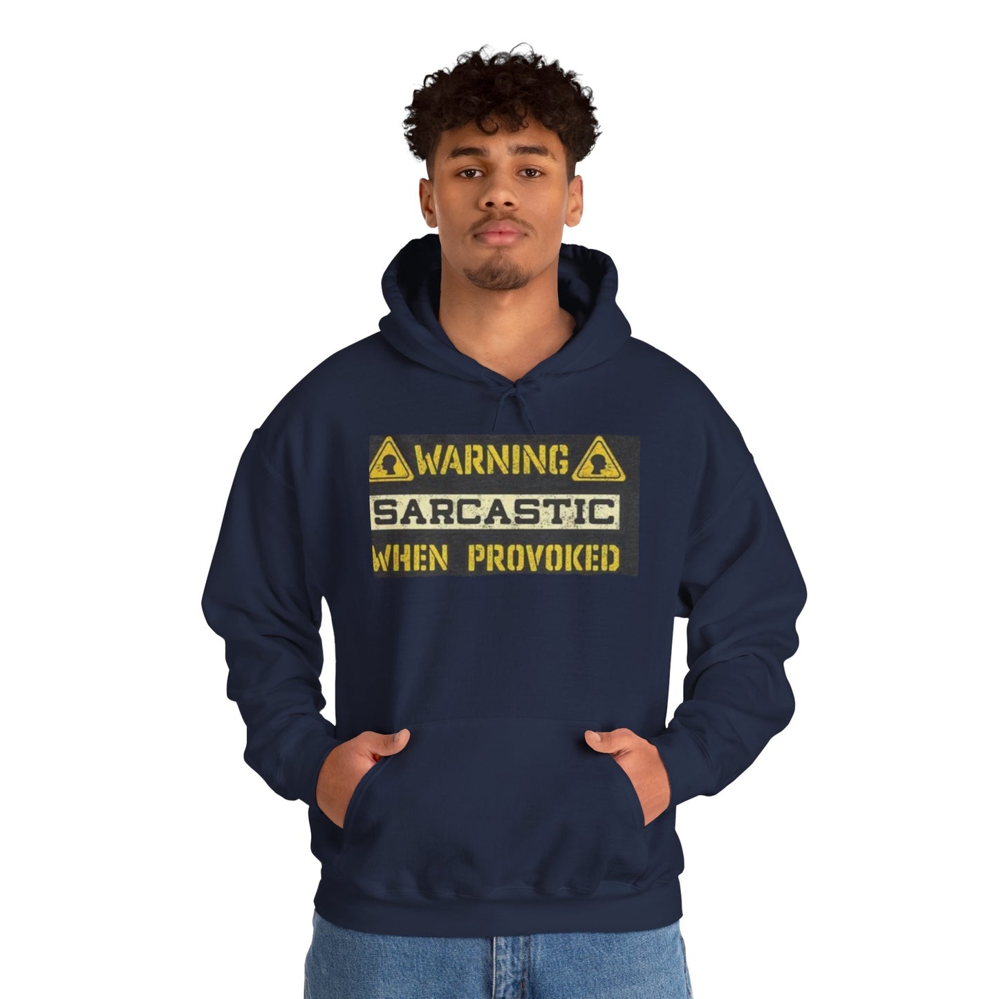 Warning Sarcastic When Provoked Hoodie, Funny Gift for Sarcastic Friends, Cozy Casual Wear, Unisex Sweatshirt, Sarcasm Hoodie