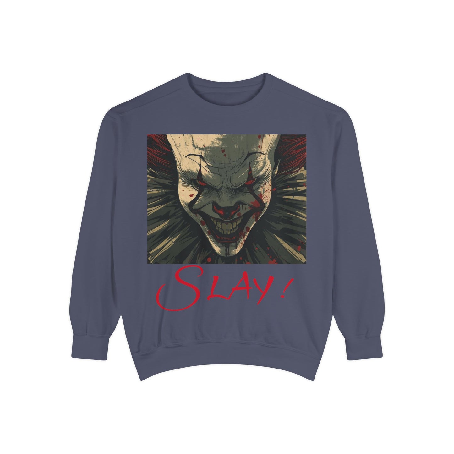 Spooky Unisex Sweatshirt, Halloween Outfit, Cozy Horror Apparel, Slay Graphic Sweatshirt, Gift for Horror Fans