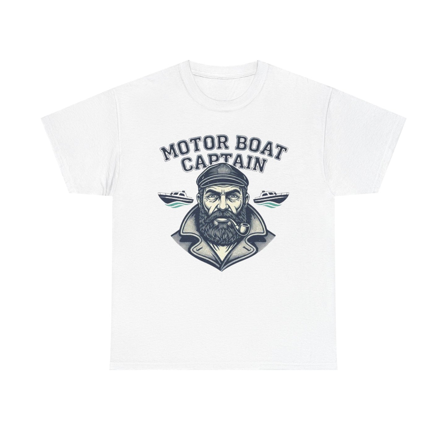 Motor Boat Captain T-Shirt — 'All Hands On Deck' Nautical Crew Tee