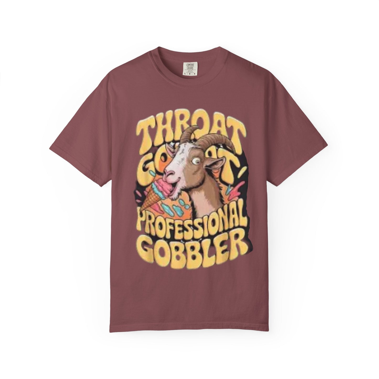 T-Shirt — "Professional Gobbler" Funny Goat Throat Concert Graphic Tee