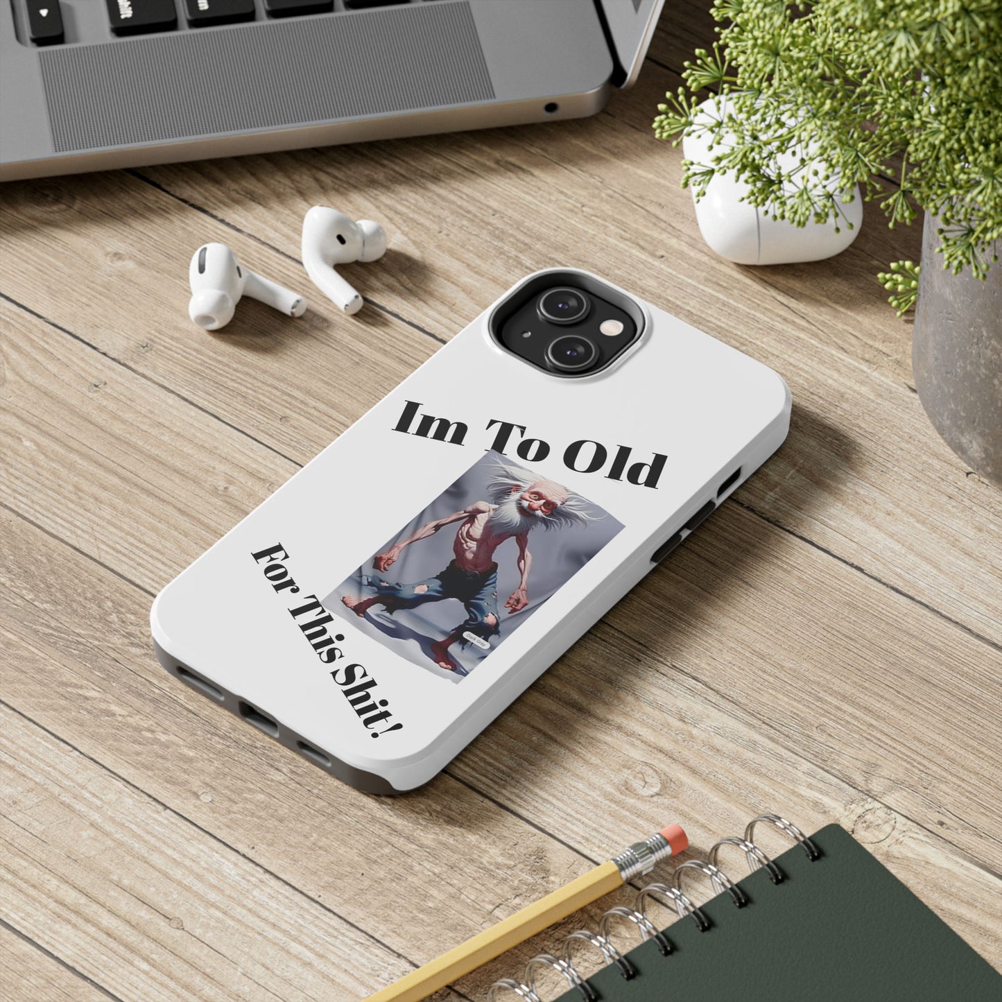 Humorous Tough Phone Cases, Quirky Phone Accessories, Gifts for Seniors, Fun Tech Gadgets, Unique Dad Gifts, Phone Protection
