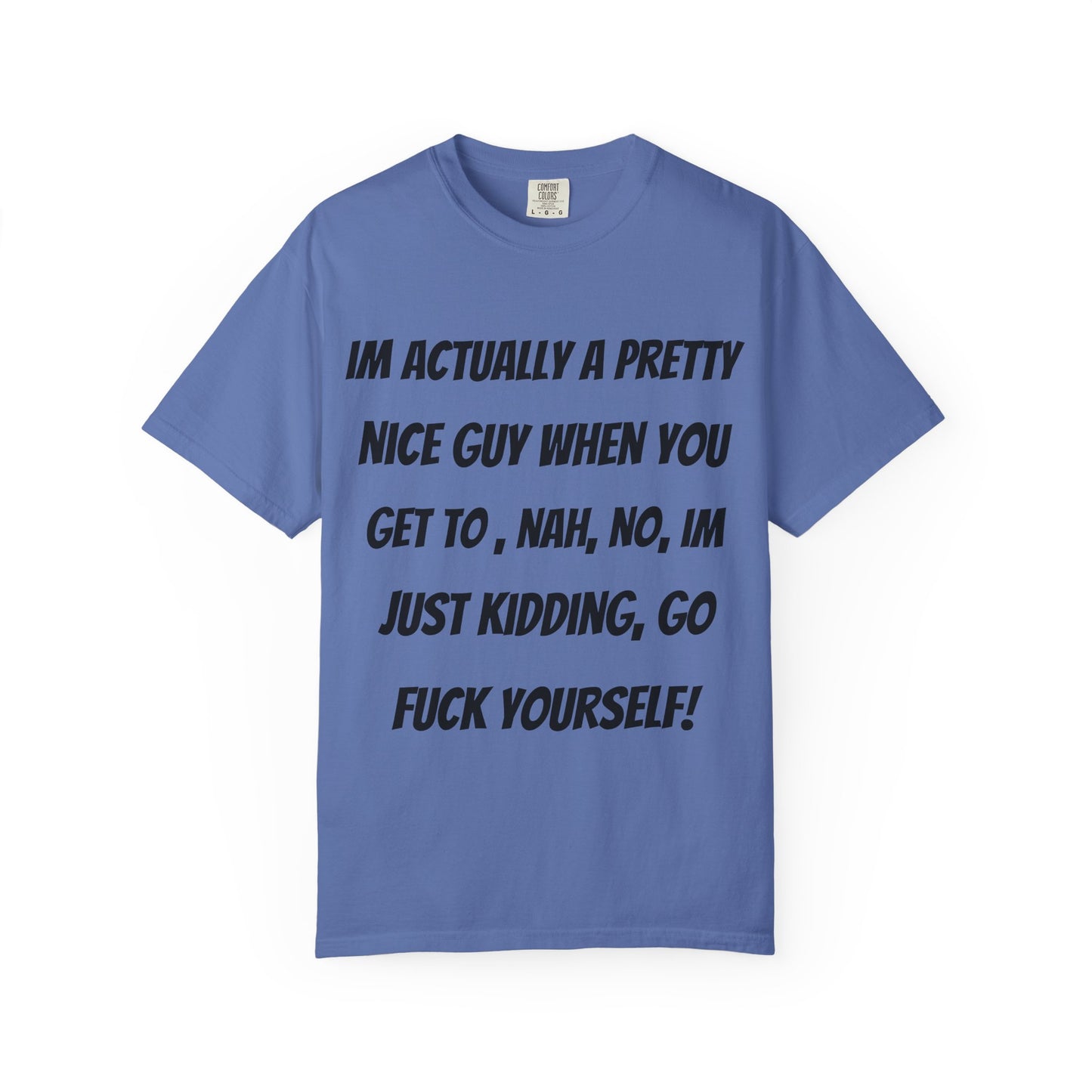 Graphic T-Shirt — "I'm Actually a Pretty Nice Guy... Just Kidding, Go F*** Yourself" Funny Sarcastic Tee