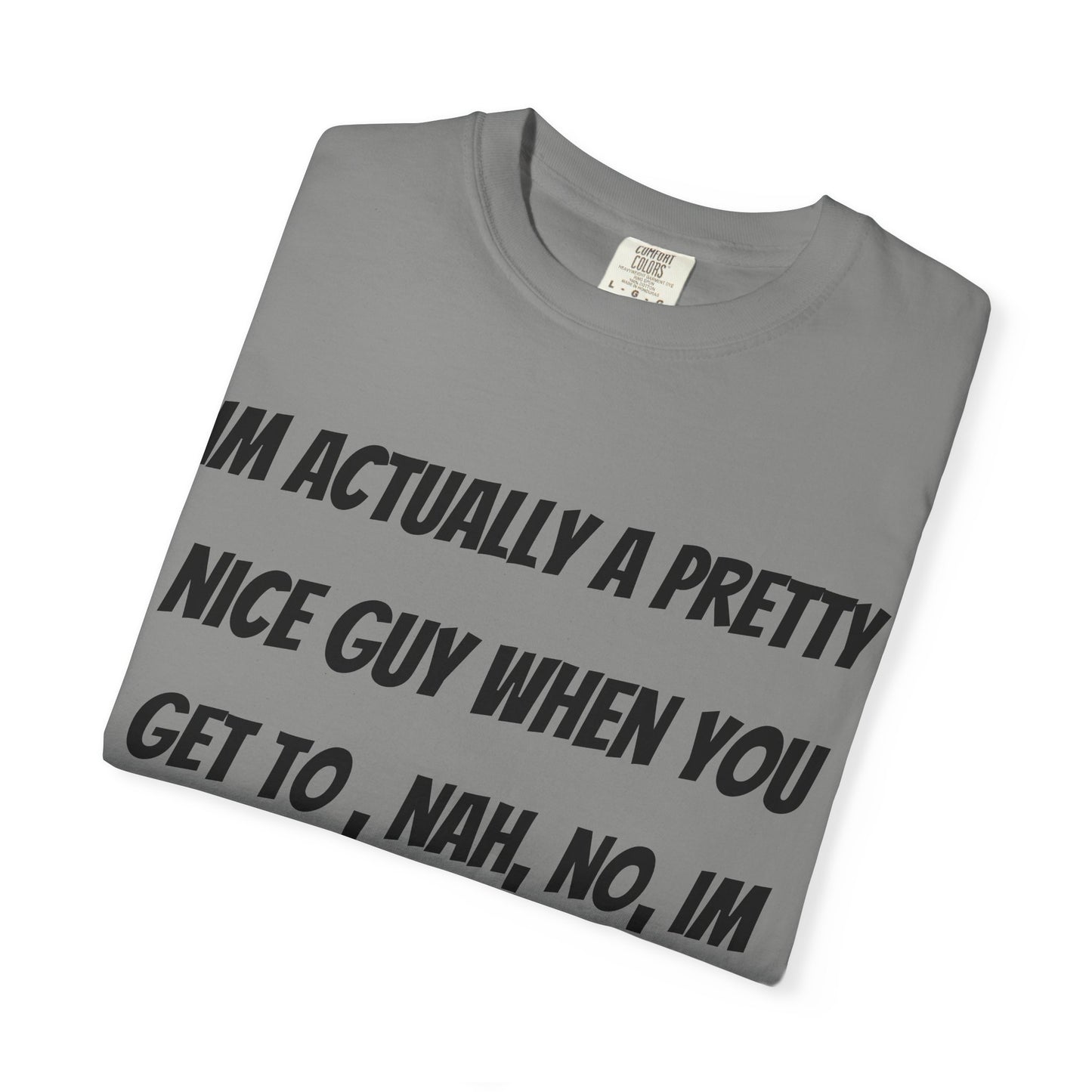 Graphic T-Shirt — "I'm Actually a Pretty Nice Guy... Just Kidding, Go F*** Yourself" Funny Sarcastic Tee