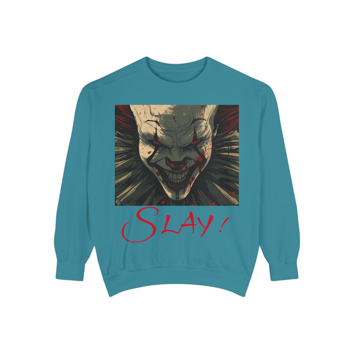 Spooky Unisex Sweatshirt, Halloween Outfit, Cozy Horror Apparel, Slay Graphic Sweatshirt, Gift for Horror Fans