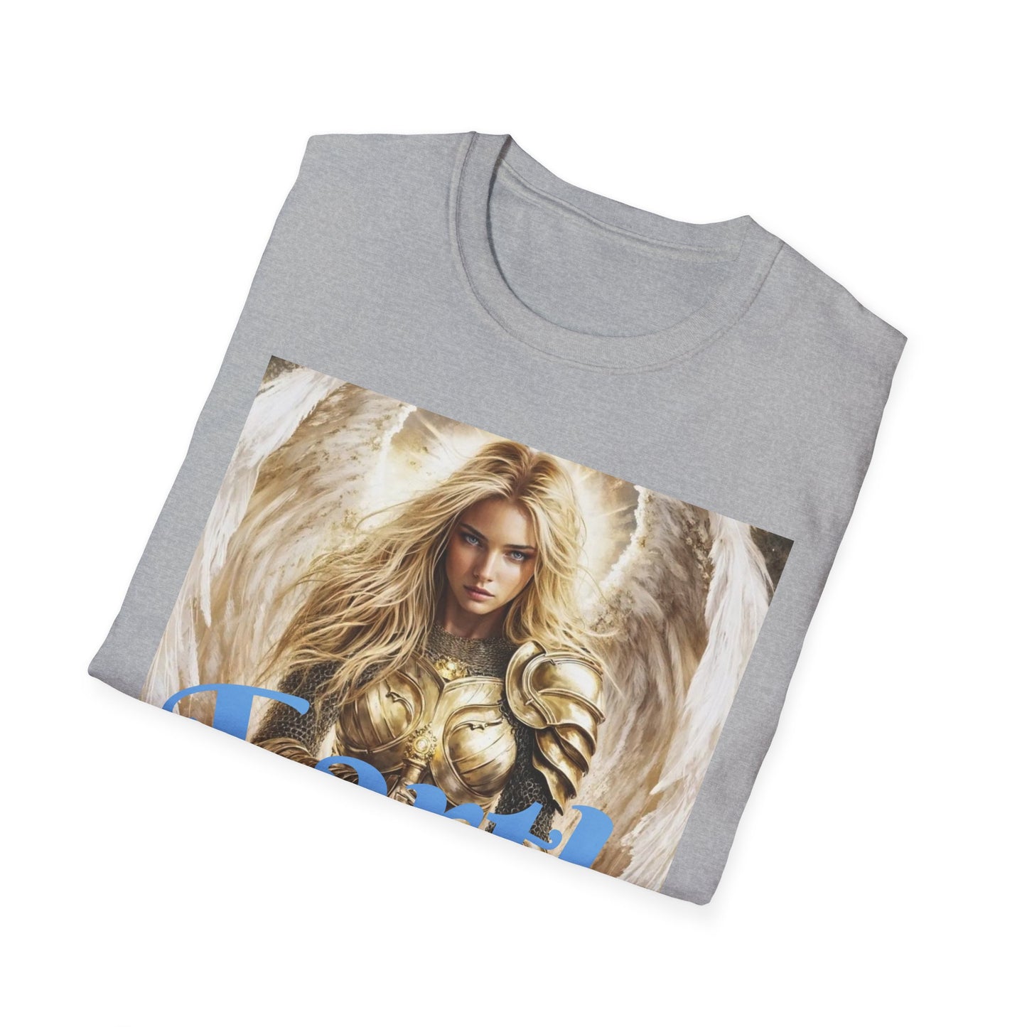 Earth Angel Unisex Softstyle T-Shirt, Inspirational Tee, Casual Wear, Gift for Her, Spiritual Shirt, Unique Graphic Shirt