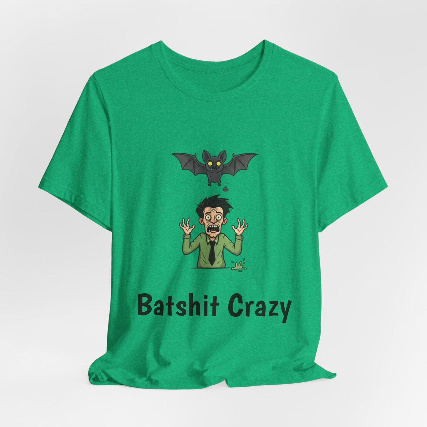 Batshit Crazy T‑Shirt — Funny Halloween Vampire/Bat Graphic Tee