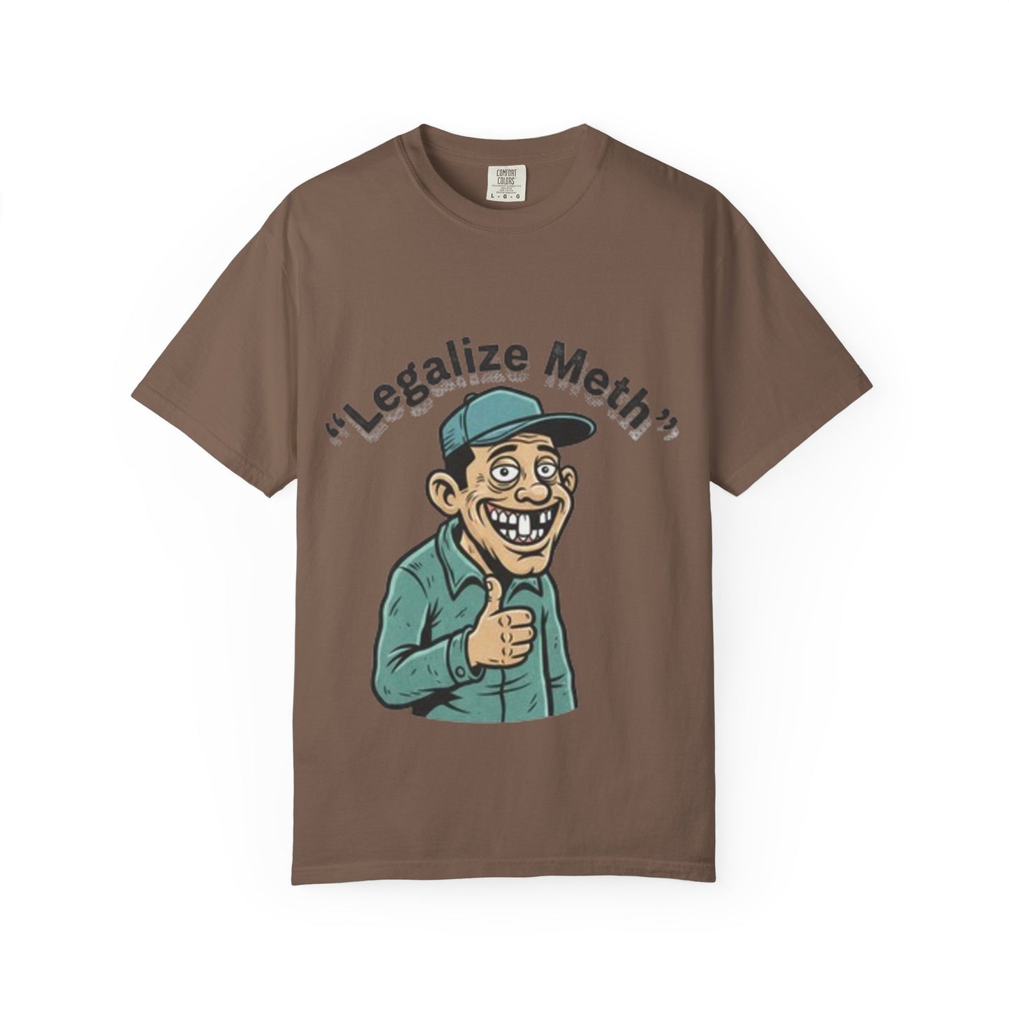 Graphic T-Shirt — “Legalize Methin’” Funny Retro Thumbs-Up Design