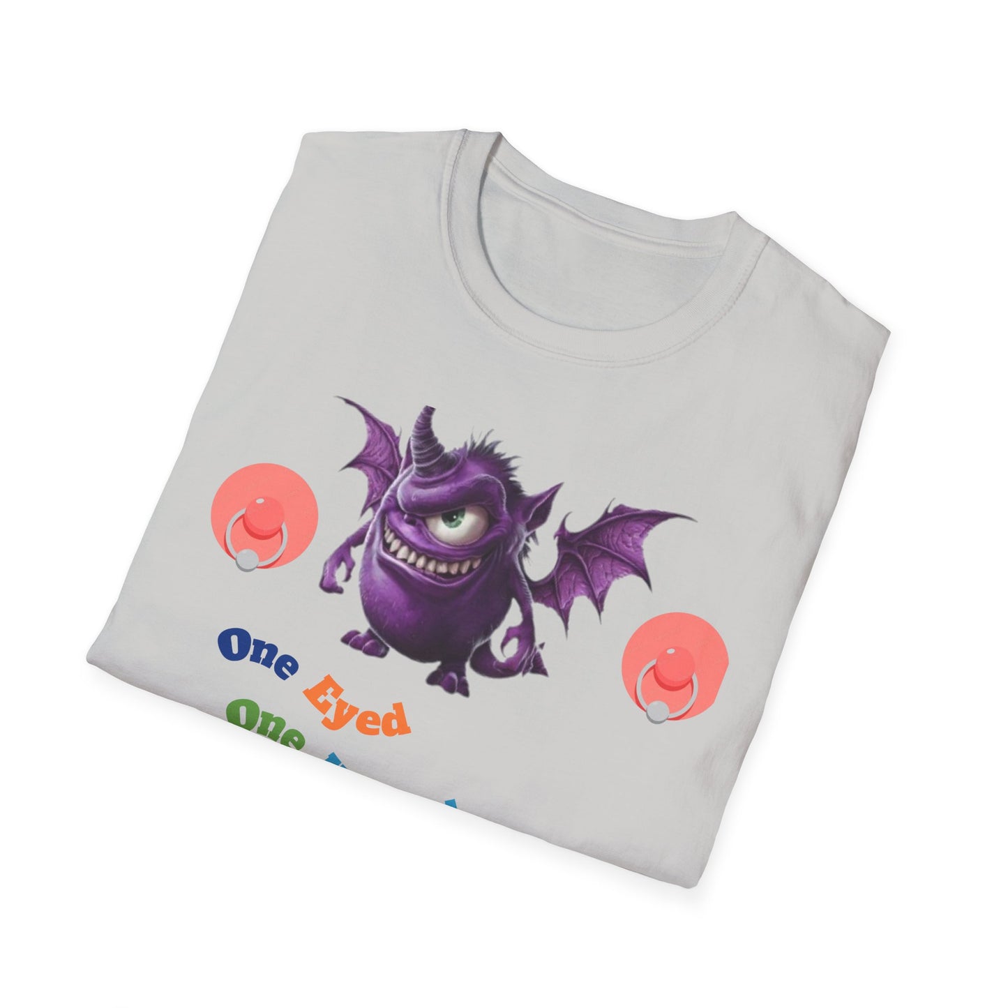 Cute Purple Monster T-Shirt — Playful Bat Creature Graphic Tee