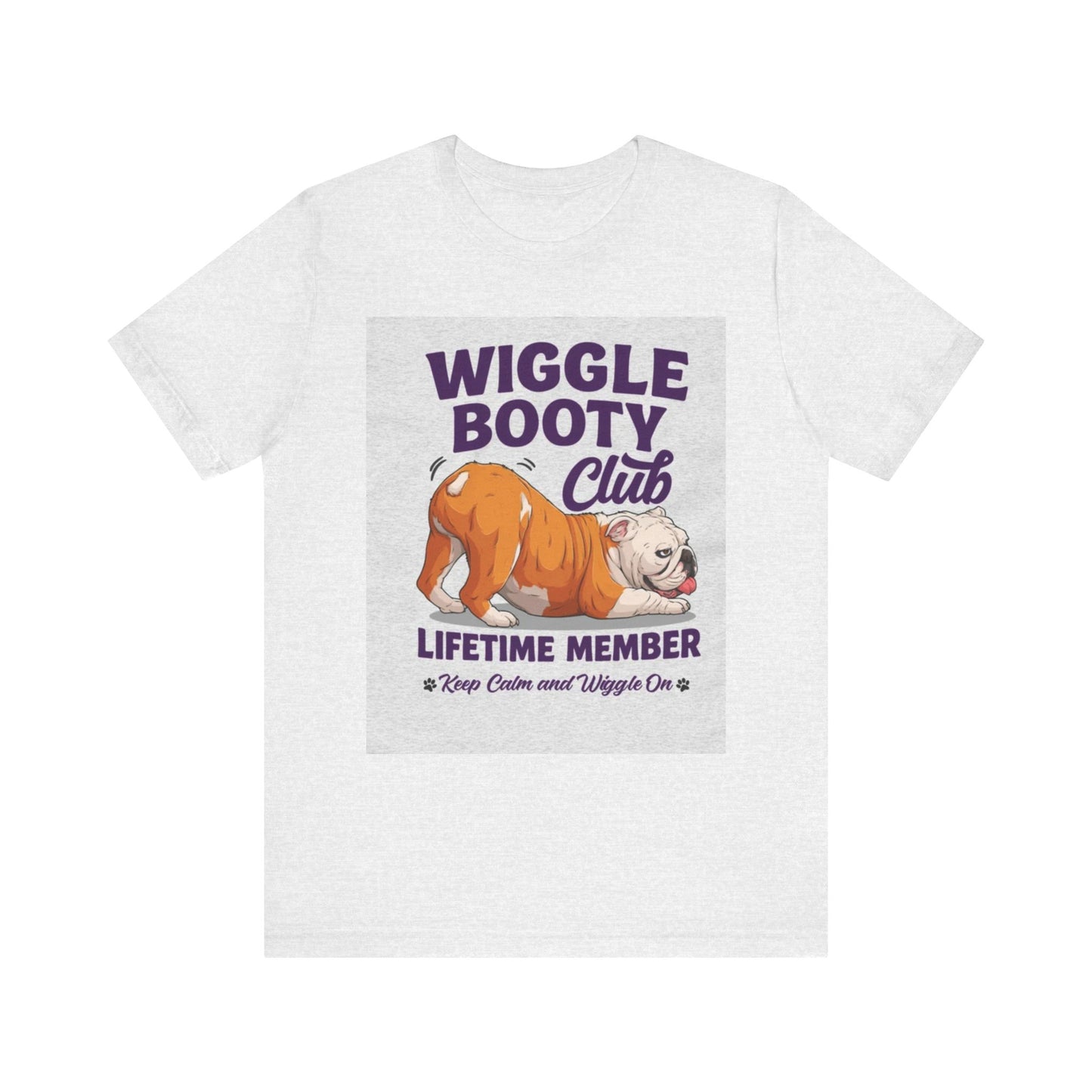 Wiggle Booty Club Tee - Fun Dog Lover T-Shirt, Cute Pet Owner Gift, Casual Wear, Pet Adoption Awareness, Fun Summer Top