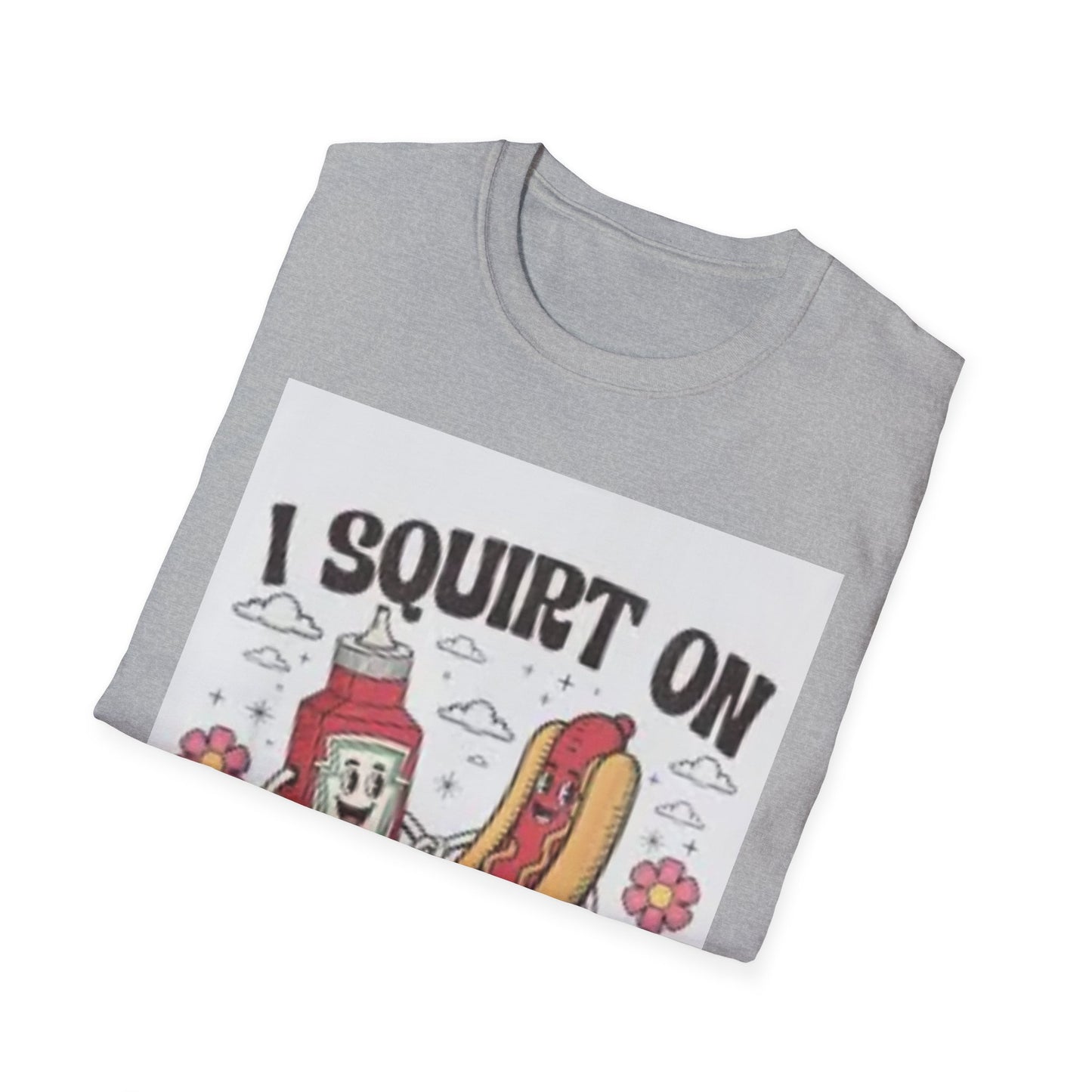 Funny Foodie Unisex T-Shirt - I Squirt on Juicy Wieners, Humor Tee, BBQ Gift, Food Lover Shirt, Summer Essentials