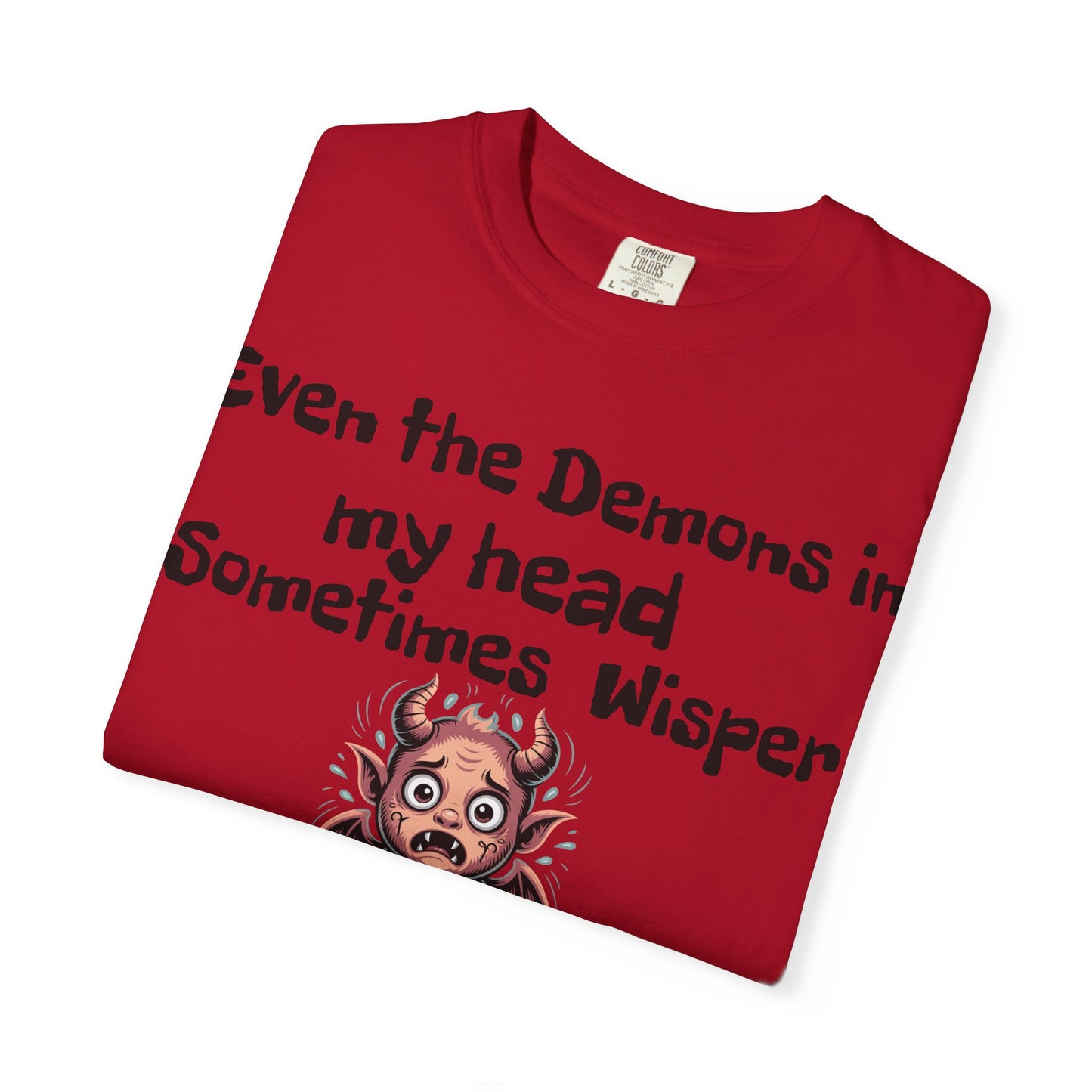 Whimsical Demon Graphic T-shirt -"Even the Demons in My Head" Design