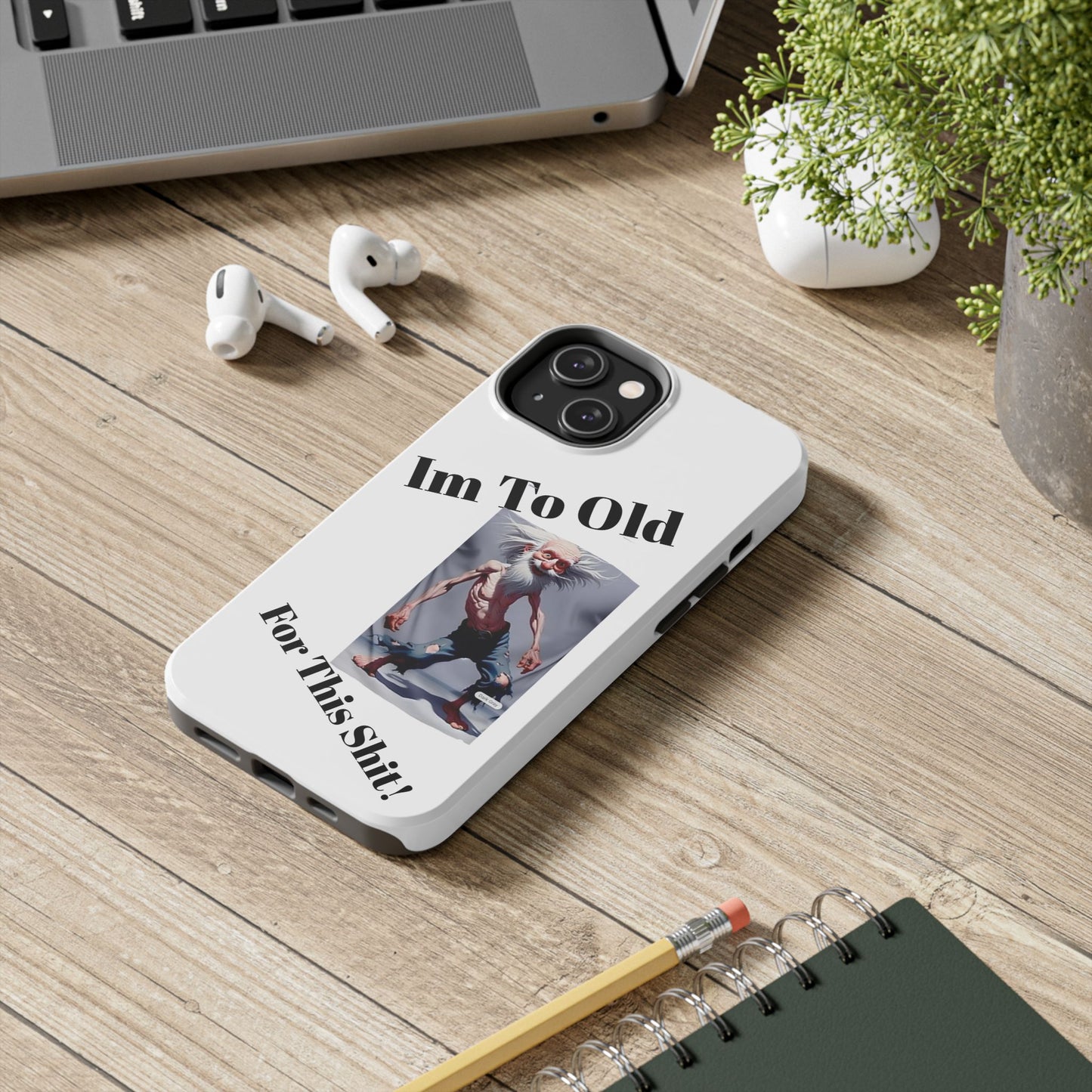 Humorous Tough Phone Cases, Quirky Phone Accessories, Gifts for Seniors, Fun Tech Gadgets, Unique Dad Gifts, Phone Protection