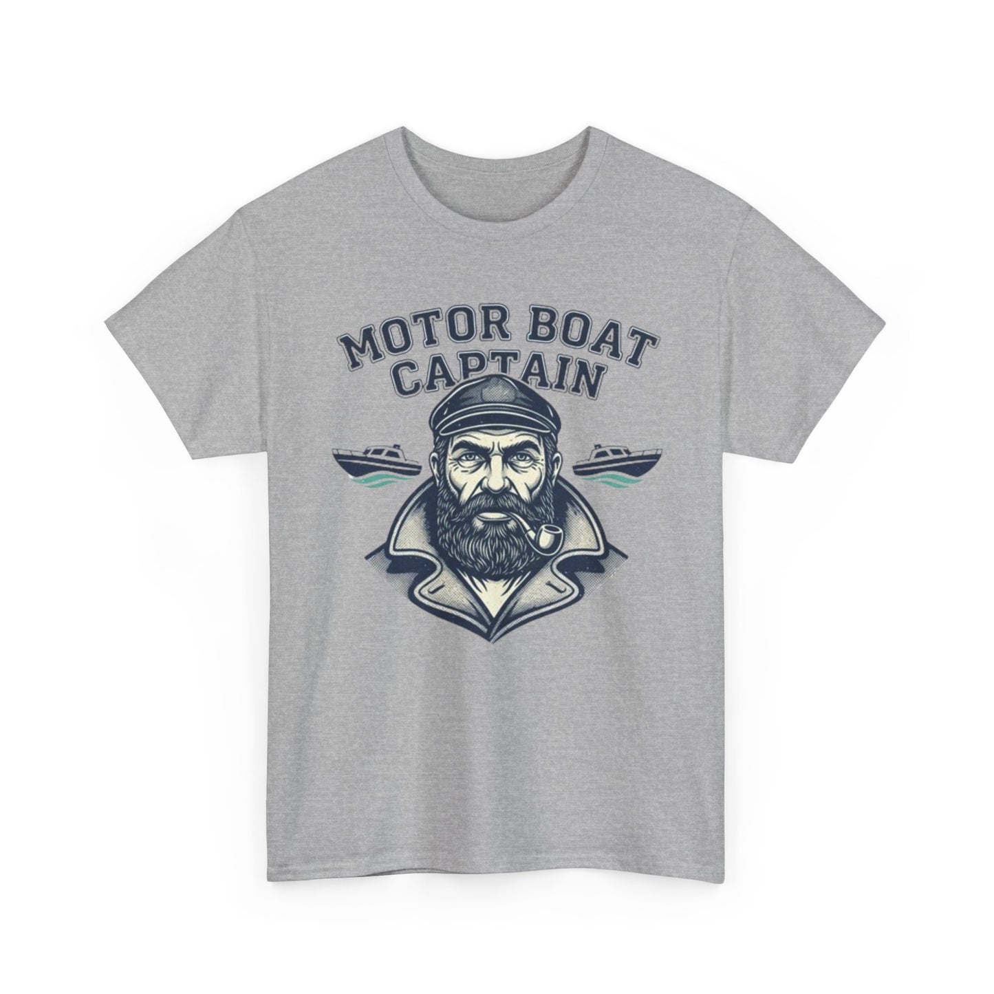 Motor Boat Captain T-Shirt — 'All Hands On Deck' Nautical Crew Tee