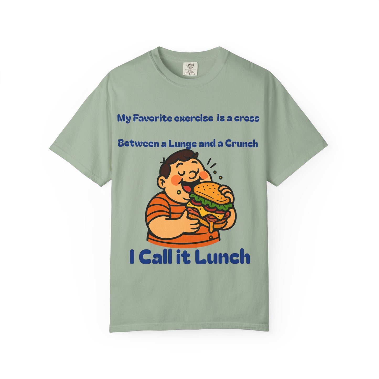 Funny Fitness T-shirt, Humorous Gym Tee, Quirky Lunch Lover Shirt, Perfect Gift for Foodies, Casual Wear for Gym Enthusiasts
