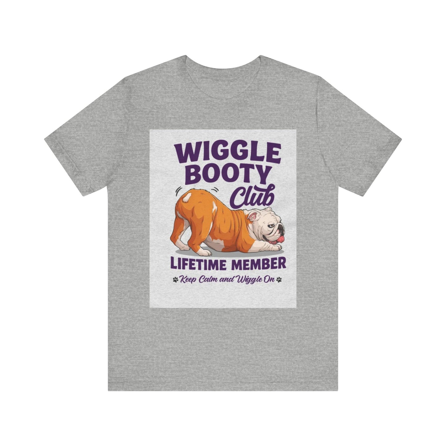 Wiggle Booty Club Tee - Fun Dog Lover T-Shirt, Cute Pet Owner Gift, Casual Wear, Pet Adoption Awareness, Fun Summer Top