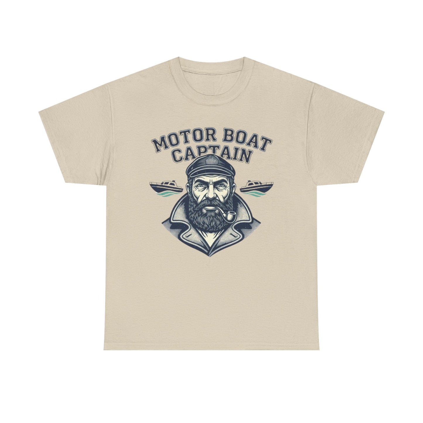Motor Boat Captain T-Shirt — 'All Hands On Deck' Nautical Crew Tee