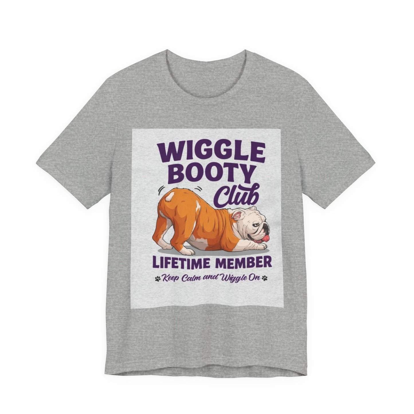 Wiggle Booty Club Tee - Fun Dog Lover T-Shirt, Cute Pet Owner Gift, Casual Wear, Pet Adoption Awareness, Fun Summer Top