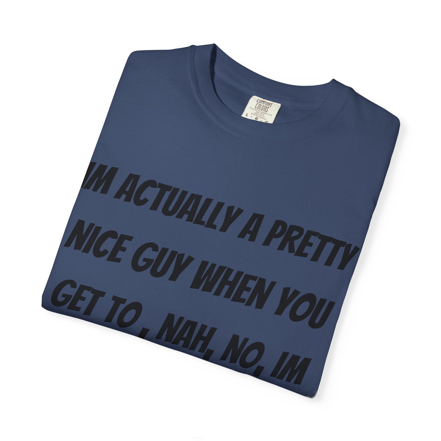 Graphic T-Shirt — "I'm Actually a Pretty Nice Guy... Just Kidding, Go F*** Yourself" Funny Sarcastic Tee