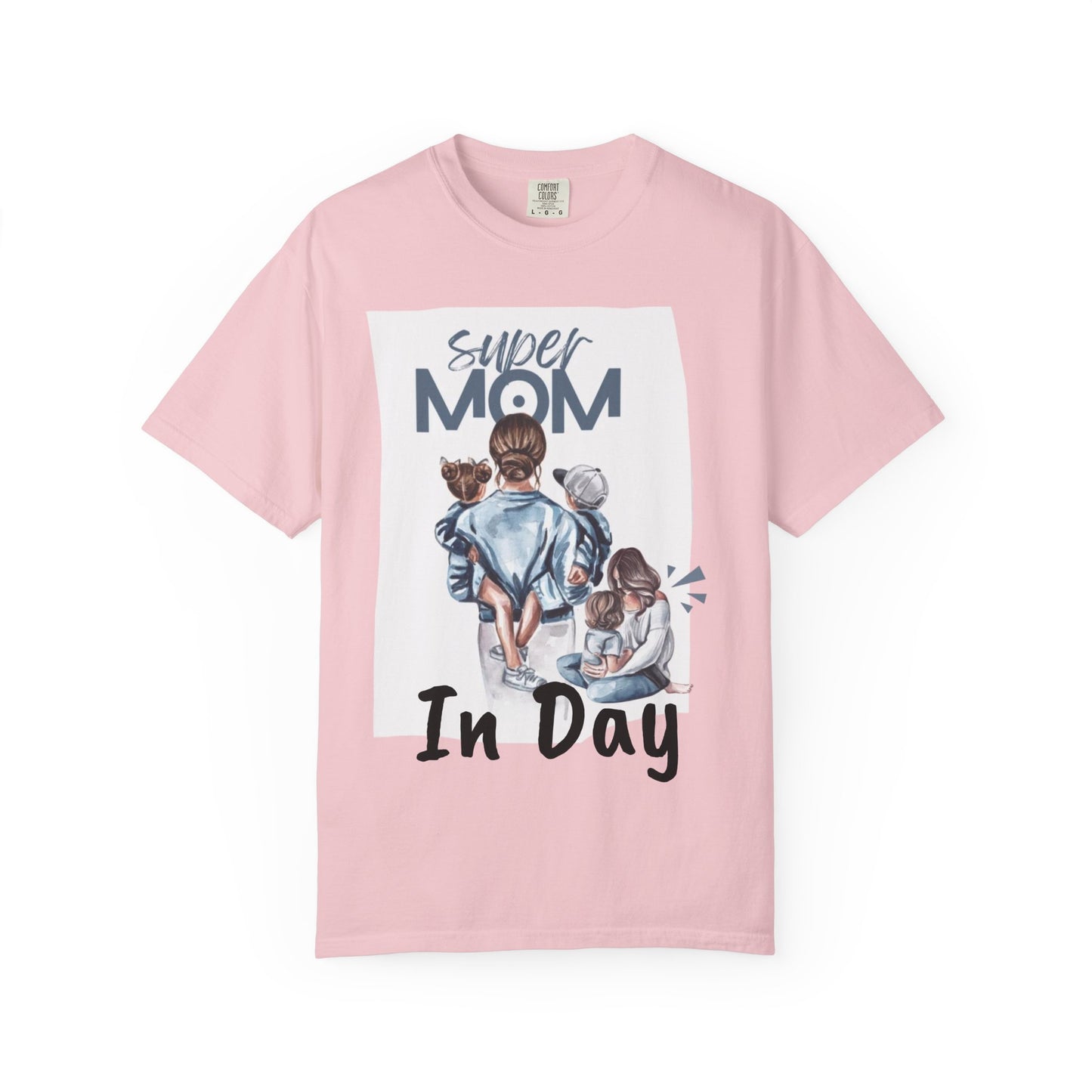 Super Mom T-Shirt, Unisex Garment-Dyed Tee, Perfect Gift for Mother's Day, Casual Wear, Family Outings, Mom Life Essentials