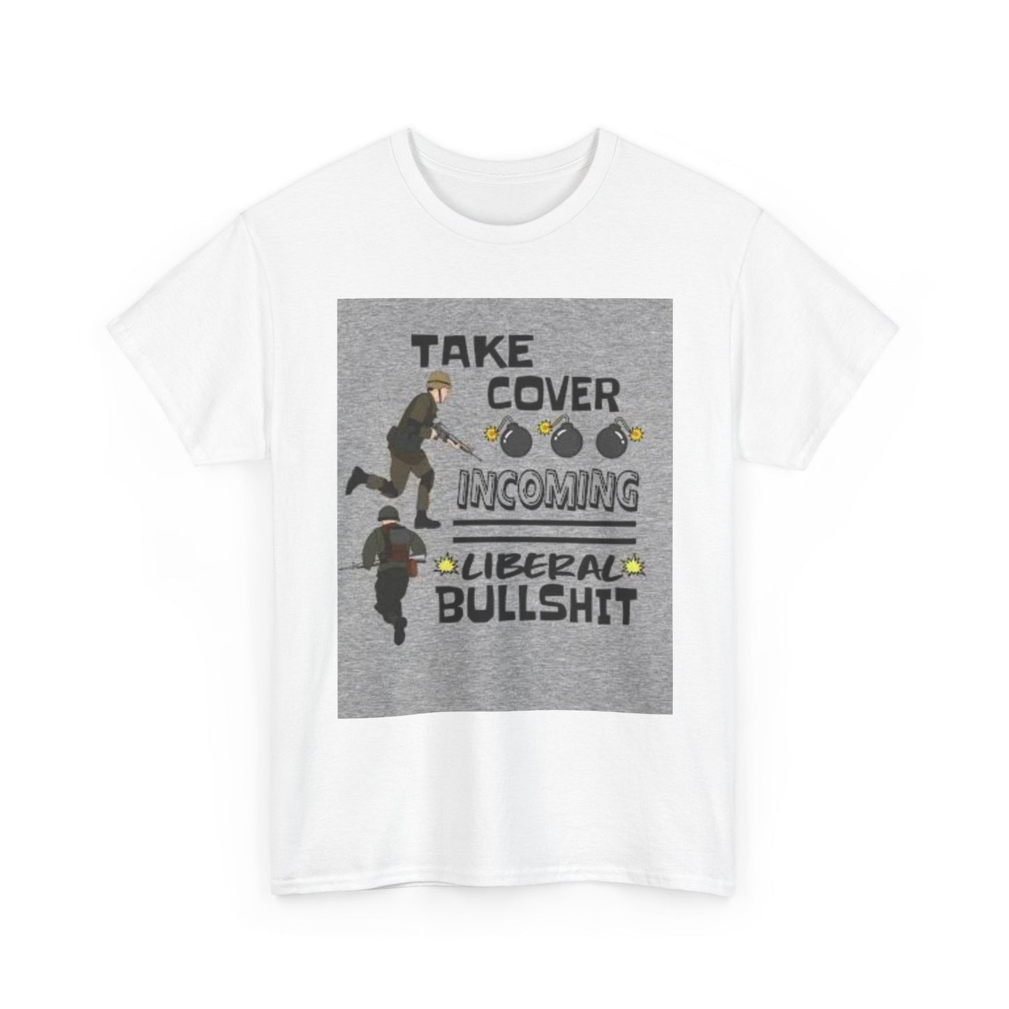 Liberal Bullshirt Unisex Heavy Cotton Tee, Fun Political Humor Shirt, Gift for Activists, Casual Wear, Statement Tee