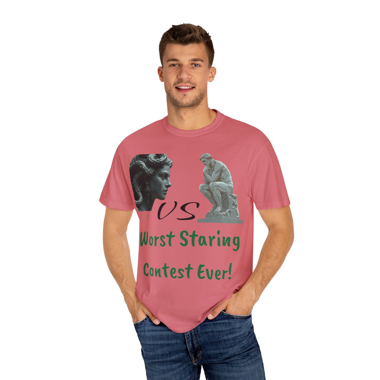 Funny Staring Contest T-shirt, Unisex Graphic Tee, Gift for Friends, Humorous Gift, Quirky Apparel, Birthday Party Outfit