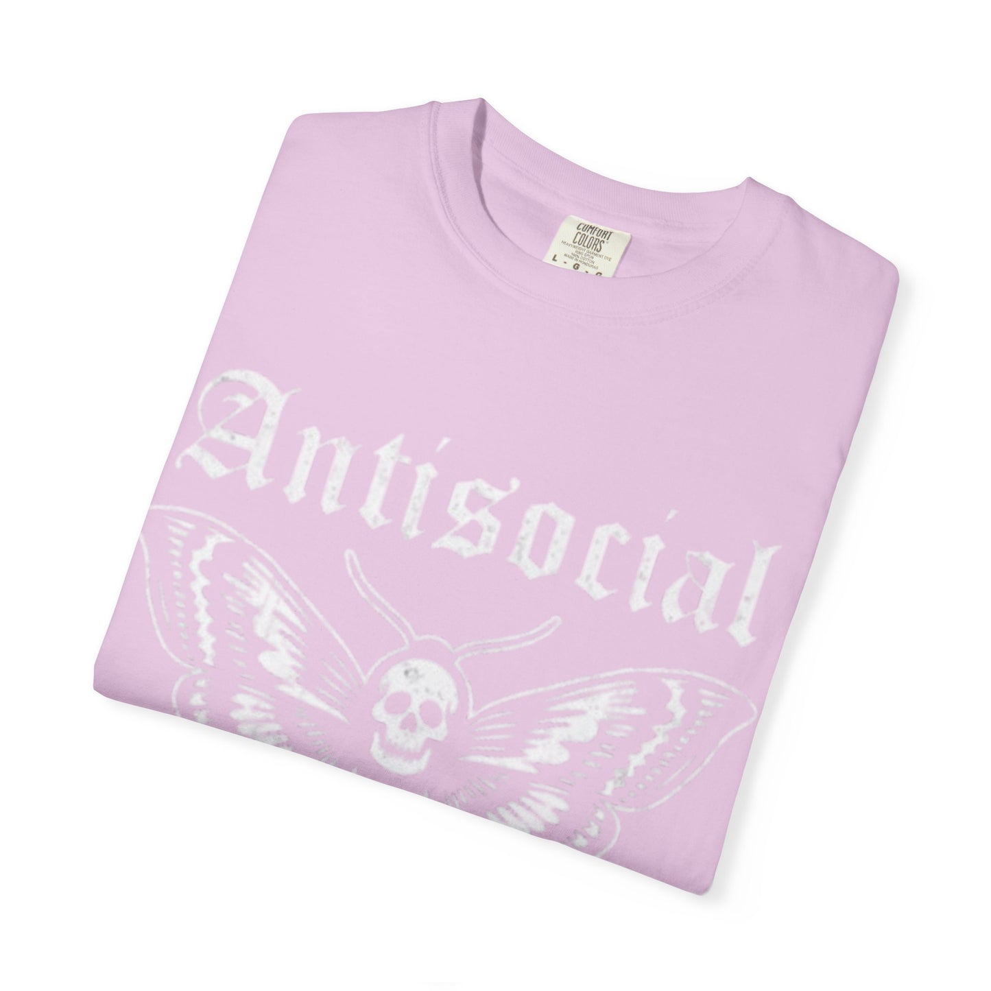 Antisocial Butterfly T-Shirt — Gothic Moth Skull Graphic Tee