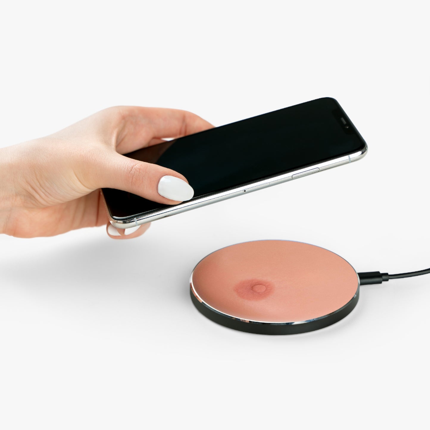 Unique Wireless Charger with Playful Design, Fast Charging Pad, Funny Office Gift, Novelty Gadget, Creative Tech Accessory