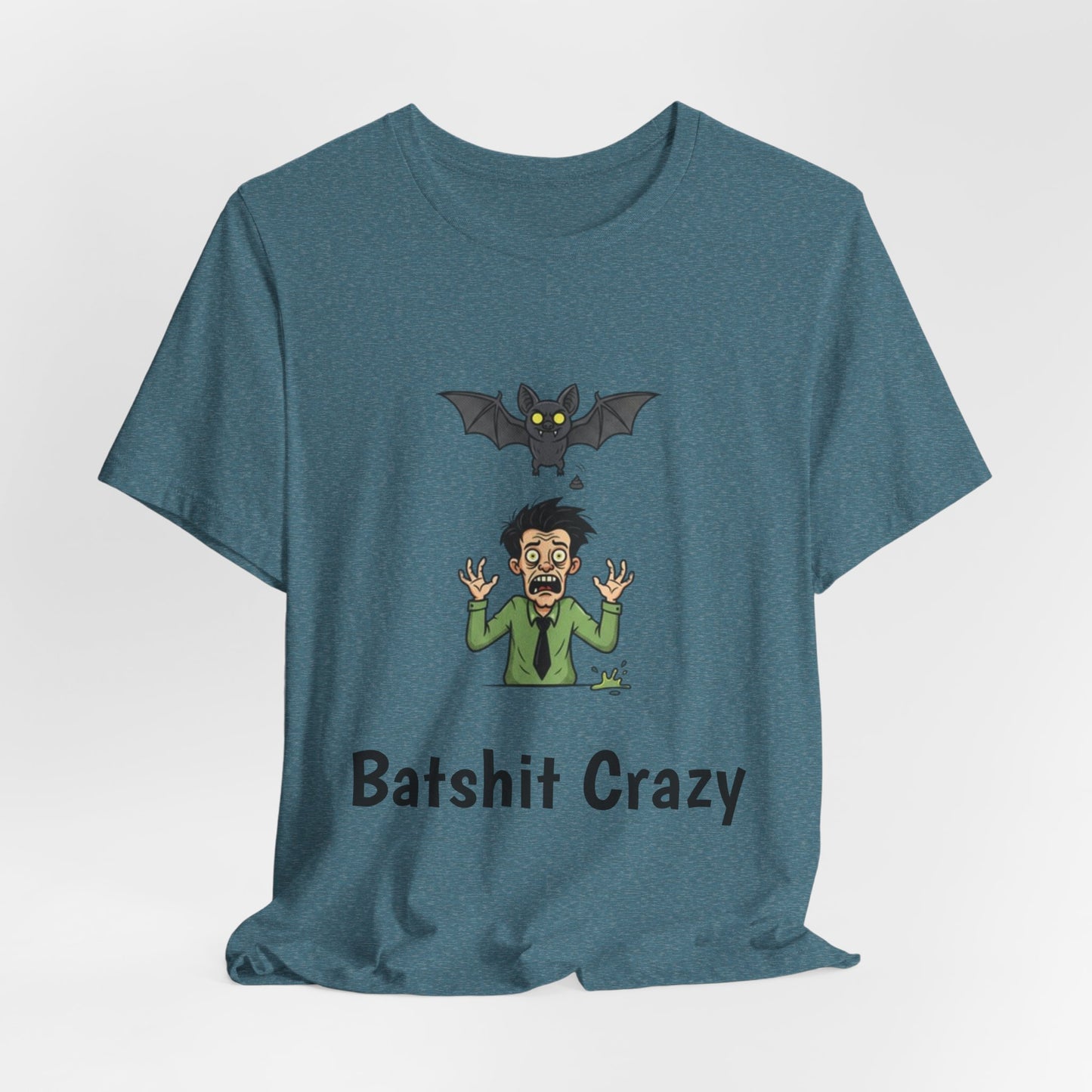 Batshit Crazy T‑Shirt — Funny Halloween Vampire/Bat Graphic Tee