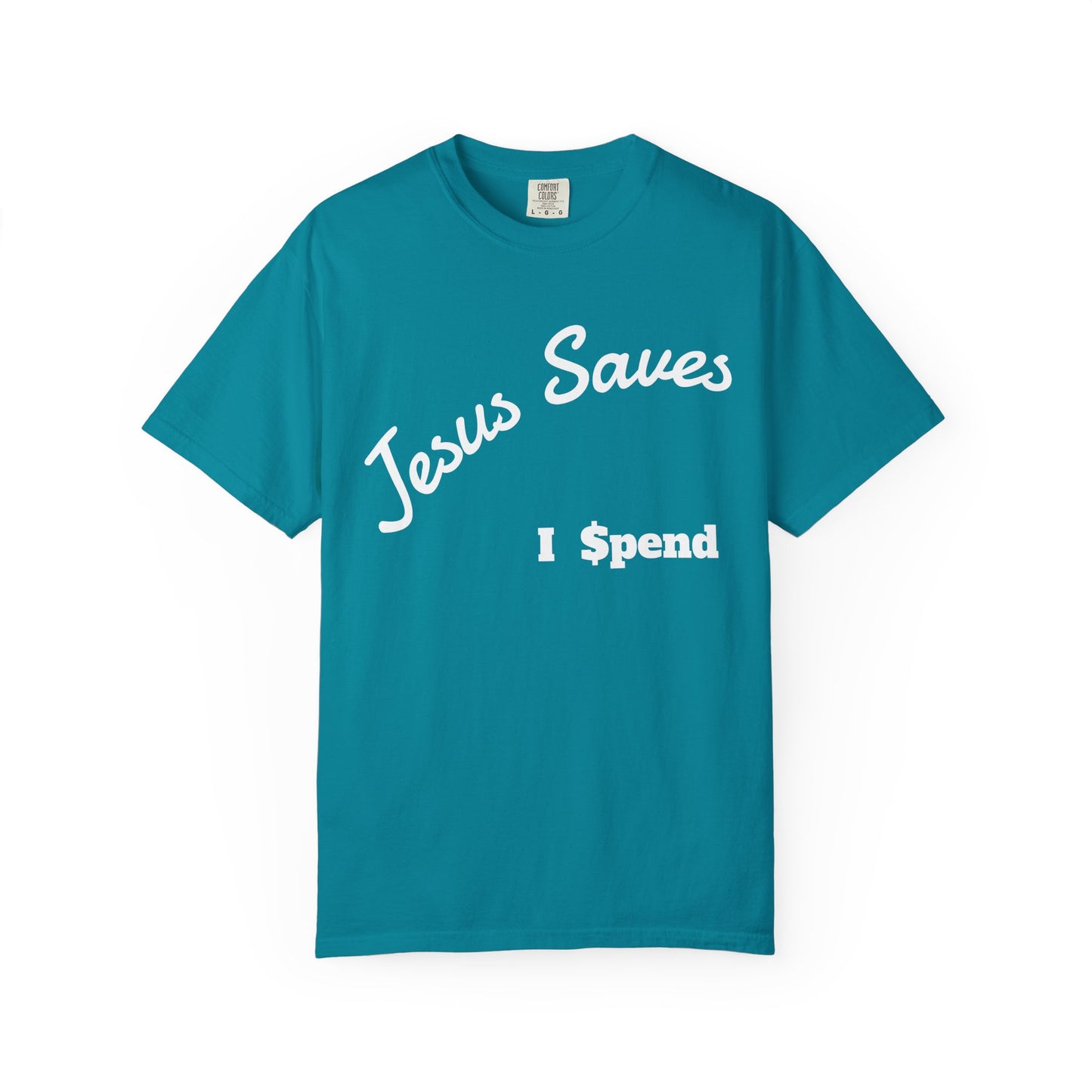 Faith-Inspired Unisex T-Shirt - Jesus Saves I Spend, Casual Wear, Christian Apparel, Gift for Believers, Everyday Comfort