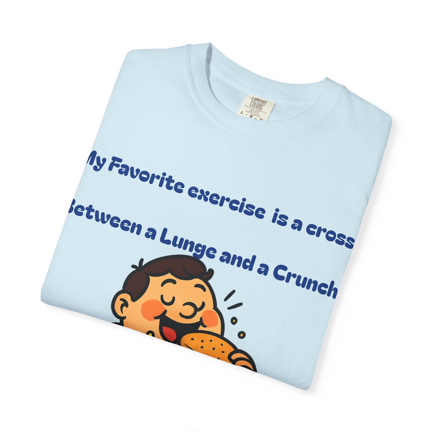 Funny Fitness T-shirt, Humorous Gym Tee, Quirky Lunch Lover Shirt, Perfect Gift for Foodies, Casual Wear for Gym Enthusiasts