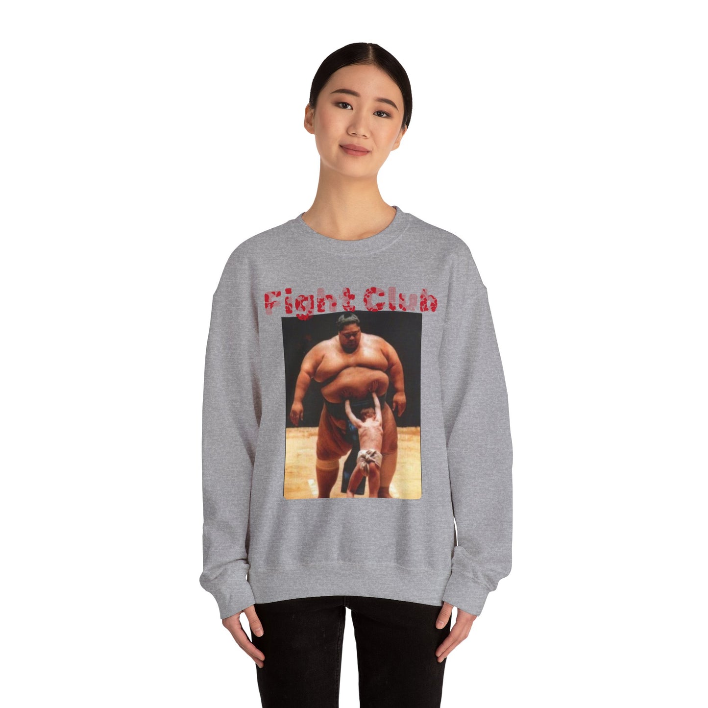 Fight Club Sweatshirt — Vintage Sumo Wrestling Graphic Crewneck