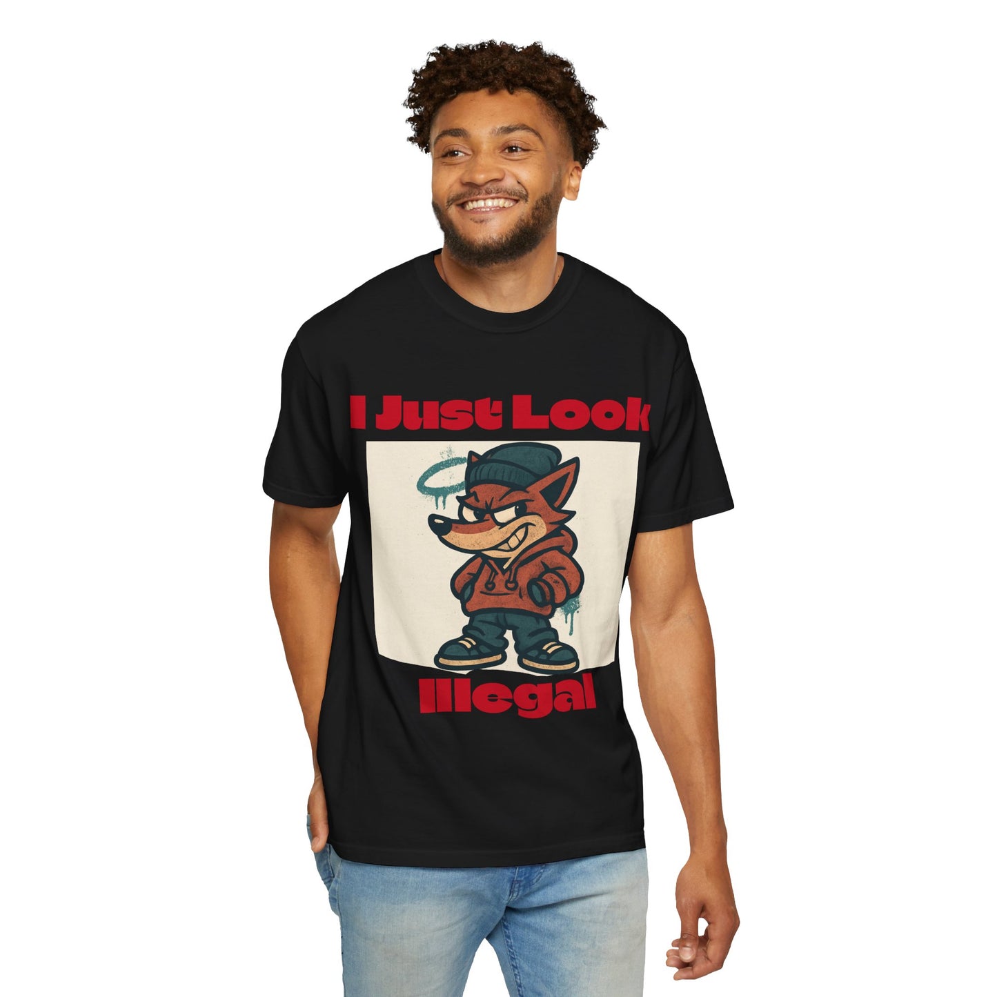 I Just Look Illegal Unisex T-Shirt, Funny Graphic Tee, Streetwear Style, Casual Wear, Gift for Him/Her, Trendy Apparel