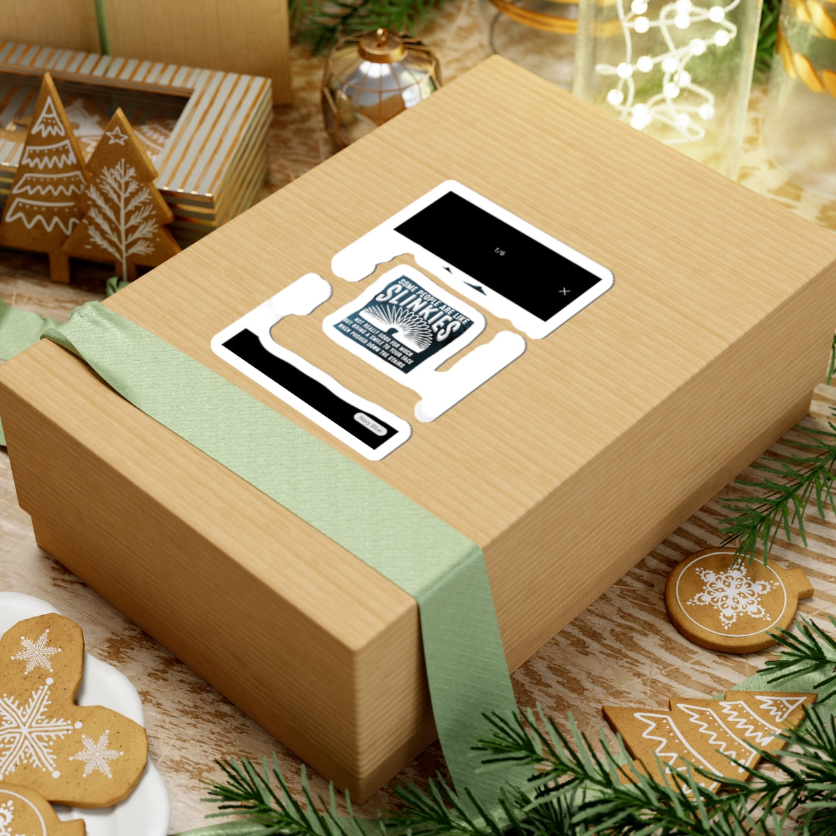 Funny Slinky Kiss-Cut Stickers - Perfect for Laptops, Water Bottles, and Gifts, Humorous Decor, Quirky Accessories