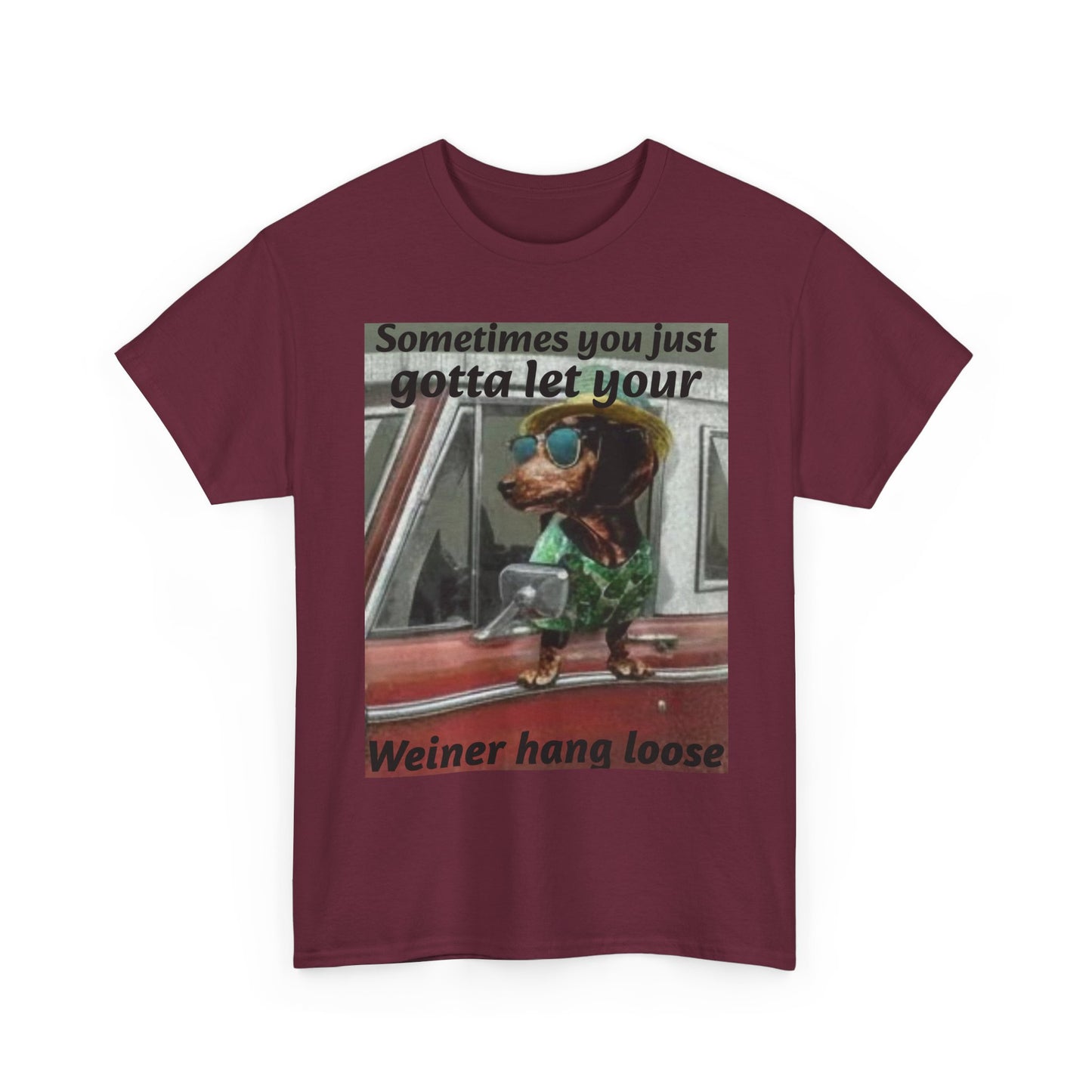 Dachshund 'Let Your Wiener Hang Loose' Graphic Tee
