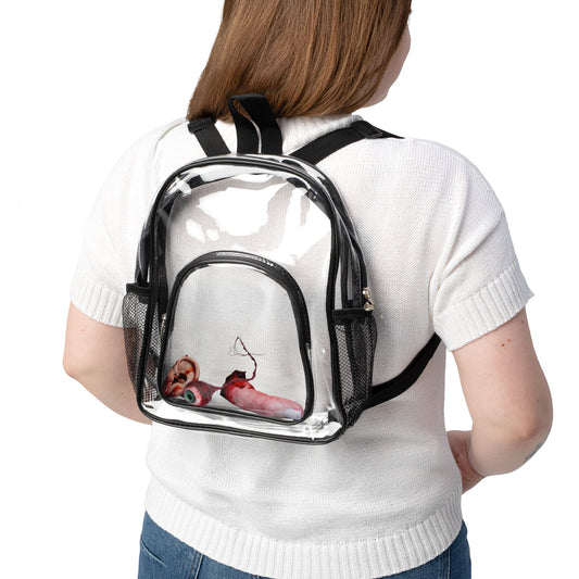 Transparent Stadium Backpack, Clear Bag for Concerts, Festivals, Sports Events, School, Travel, Compliant Rave Gear
