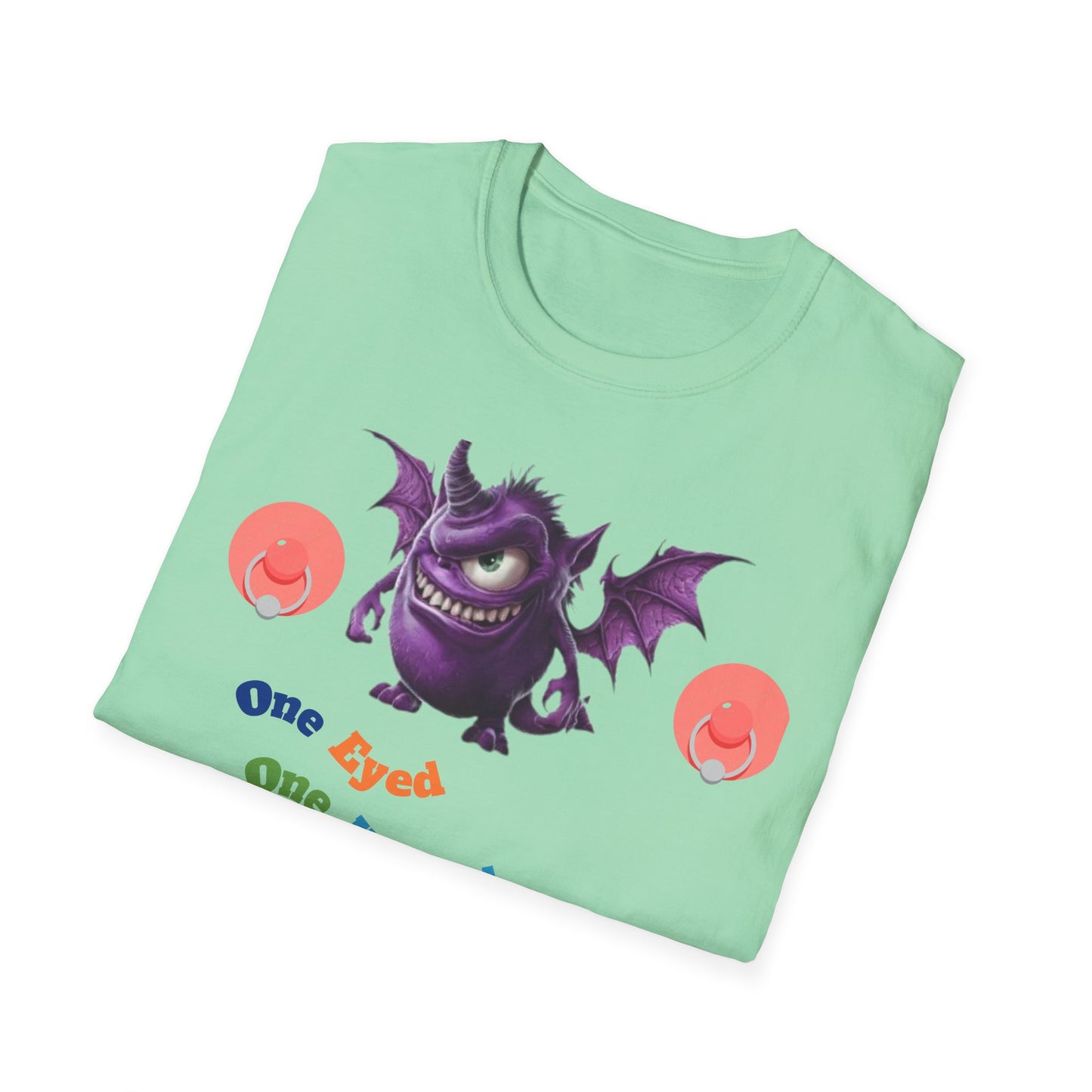 Cute Purple Monster T-Shirt — Playful Bat Creature Graphic Tee