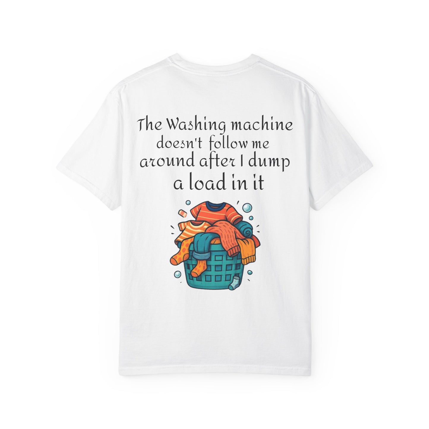 Vintage Pin-Up Laundry T-Shirt — "Difference between a Girlfriend & a washing machine"