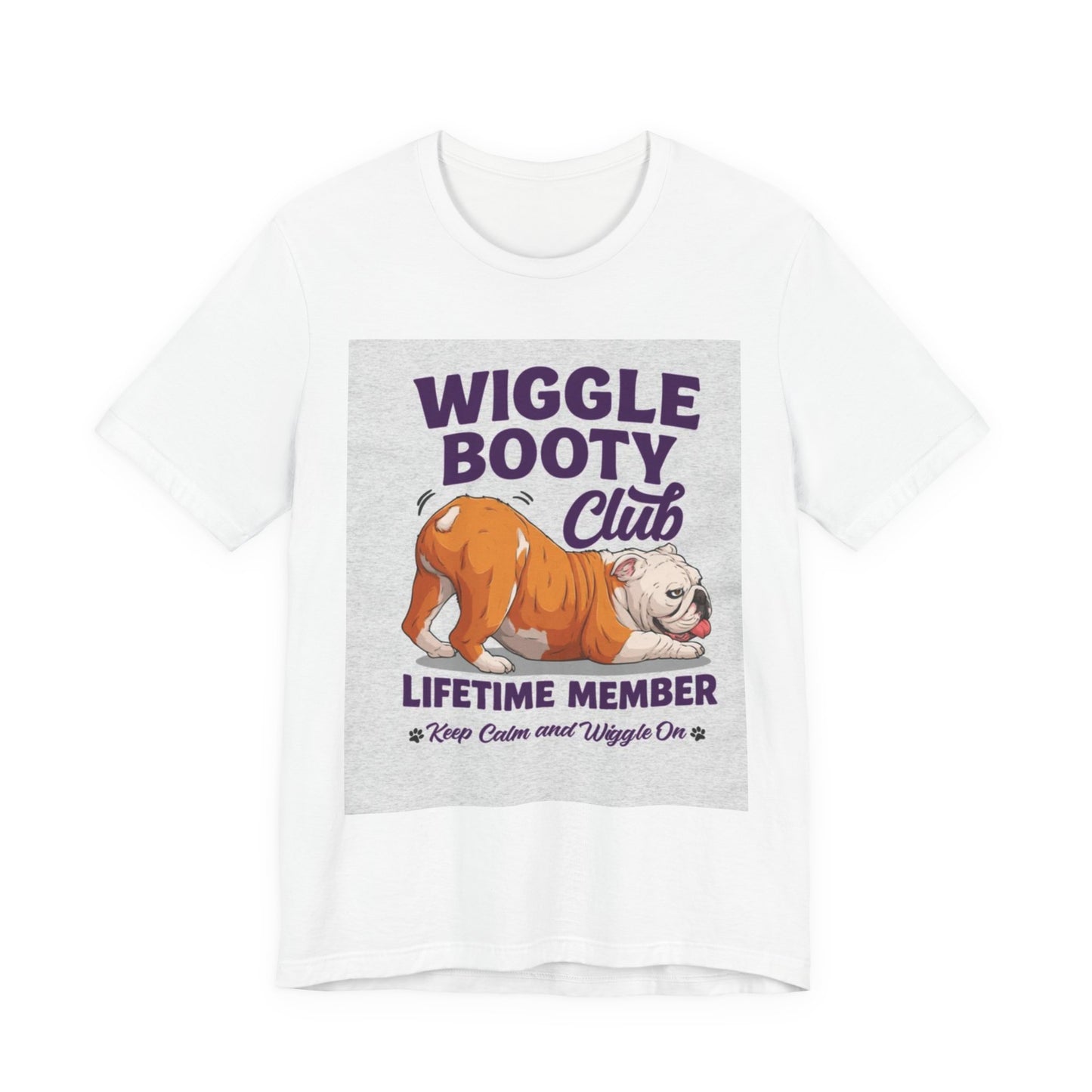 Wiggle Booty Club Tee - Fun Dog Lover T-Shirt, Cute Pet Owner Gift, Casual Wear, Pet Adoption Awareness, Fun Summer Top