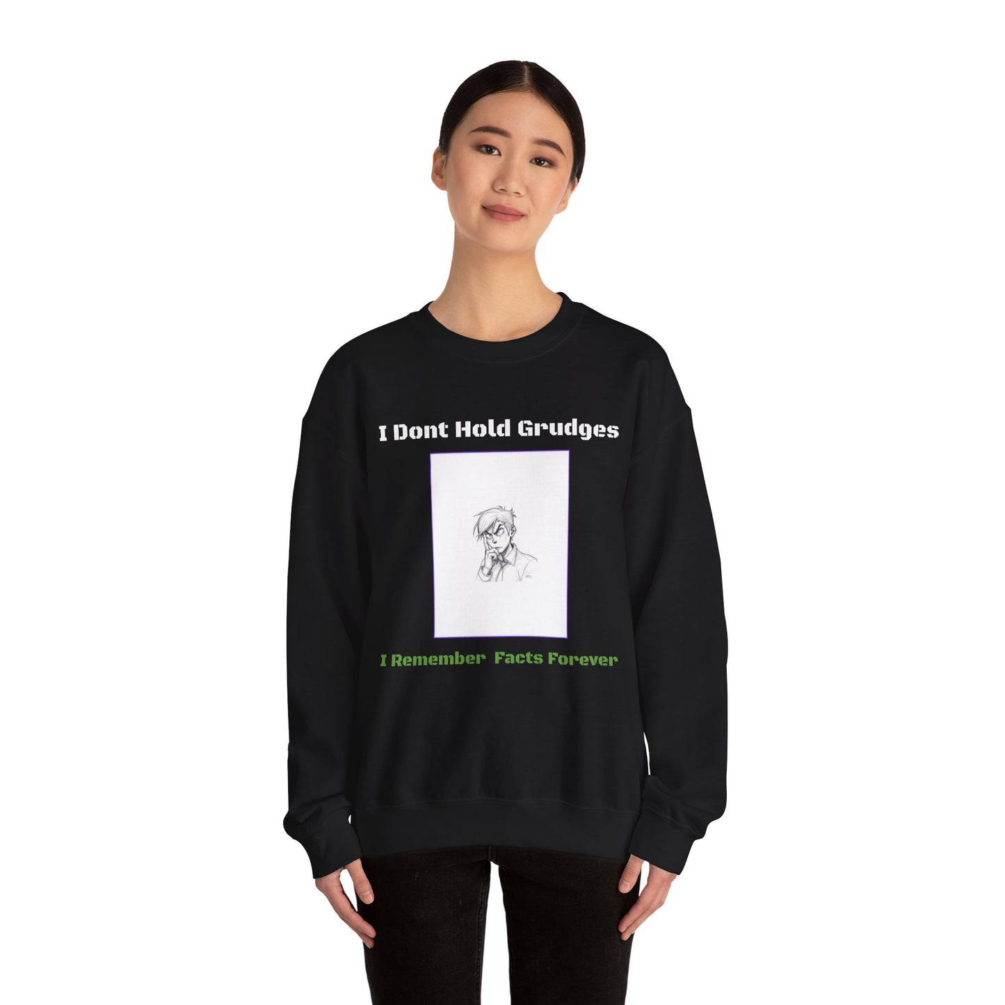 Artistic Reminder Crewneck Sweatshirt - Cozy Unisex Fashion, Gift for Students, Inspirational Apparel, Casual Layering, Everyday Wear